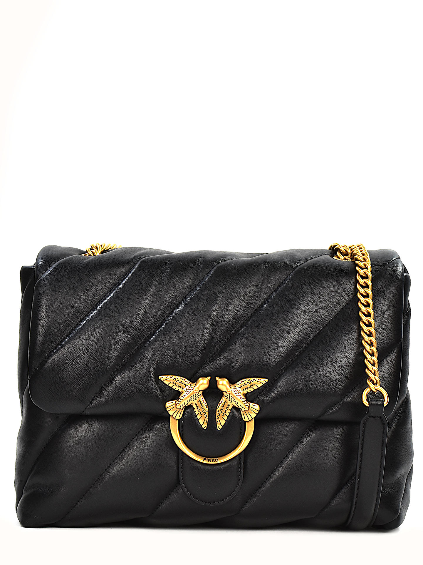 BORSA PINKO 100037A NERO/ORO