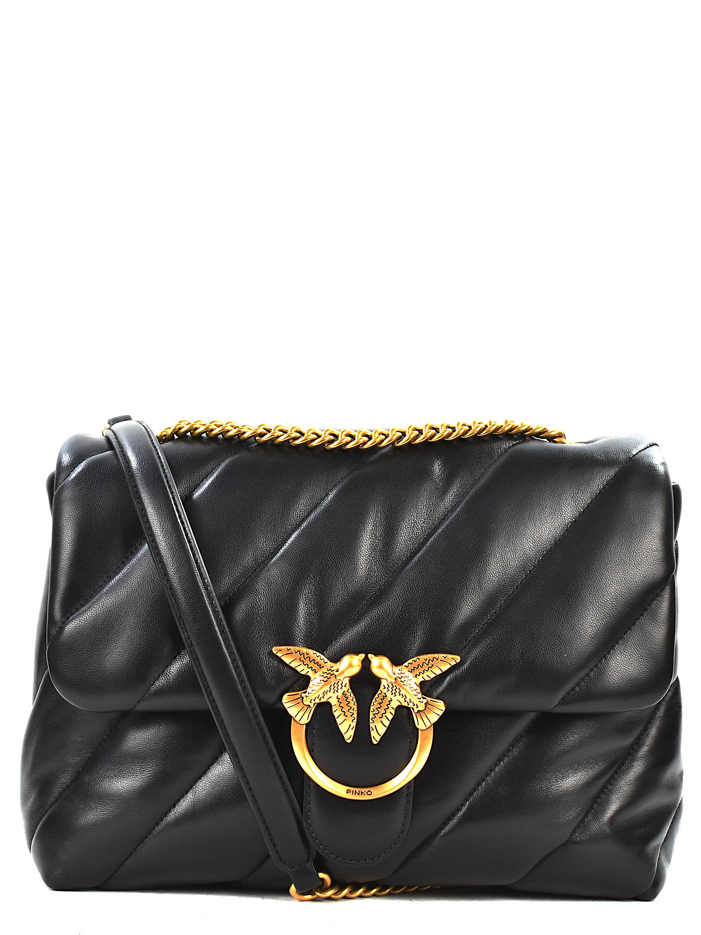 BORSA PINKO 100037A NERO/ORO