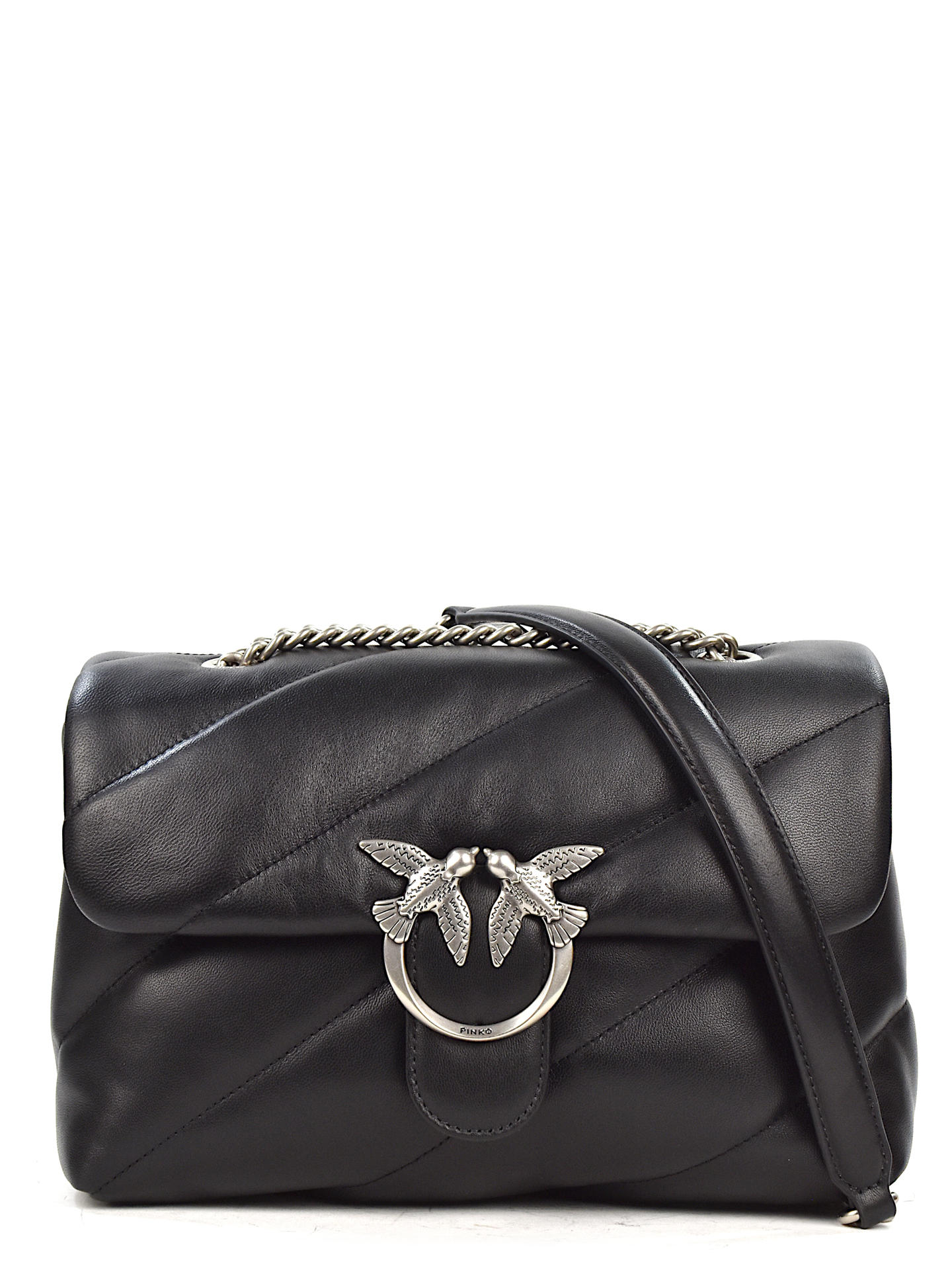 BORSA PINKO 100038A0 NERO/ARGENTO