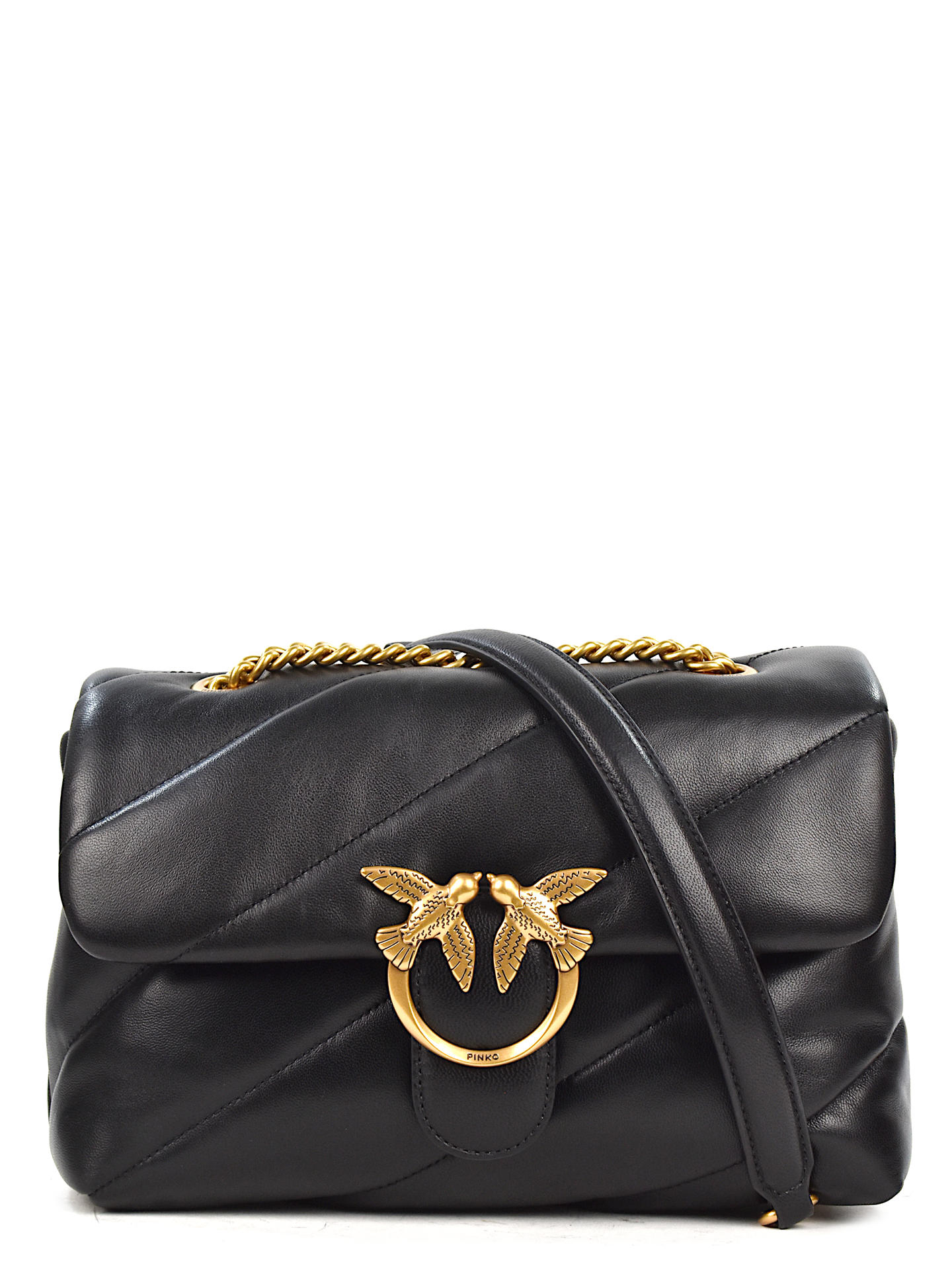 BORSA PINKO 100038A NERO/ORO