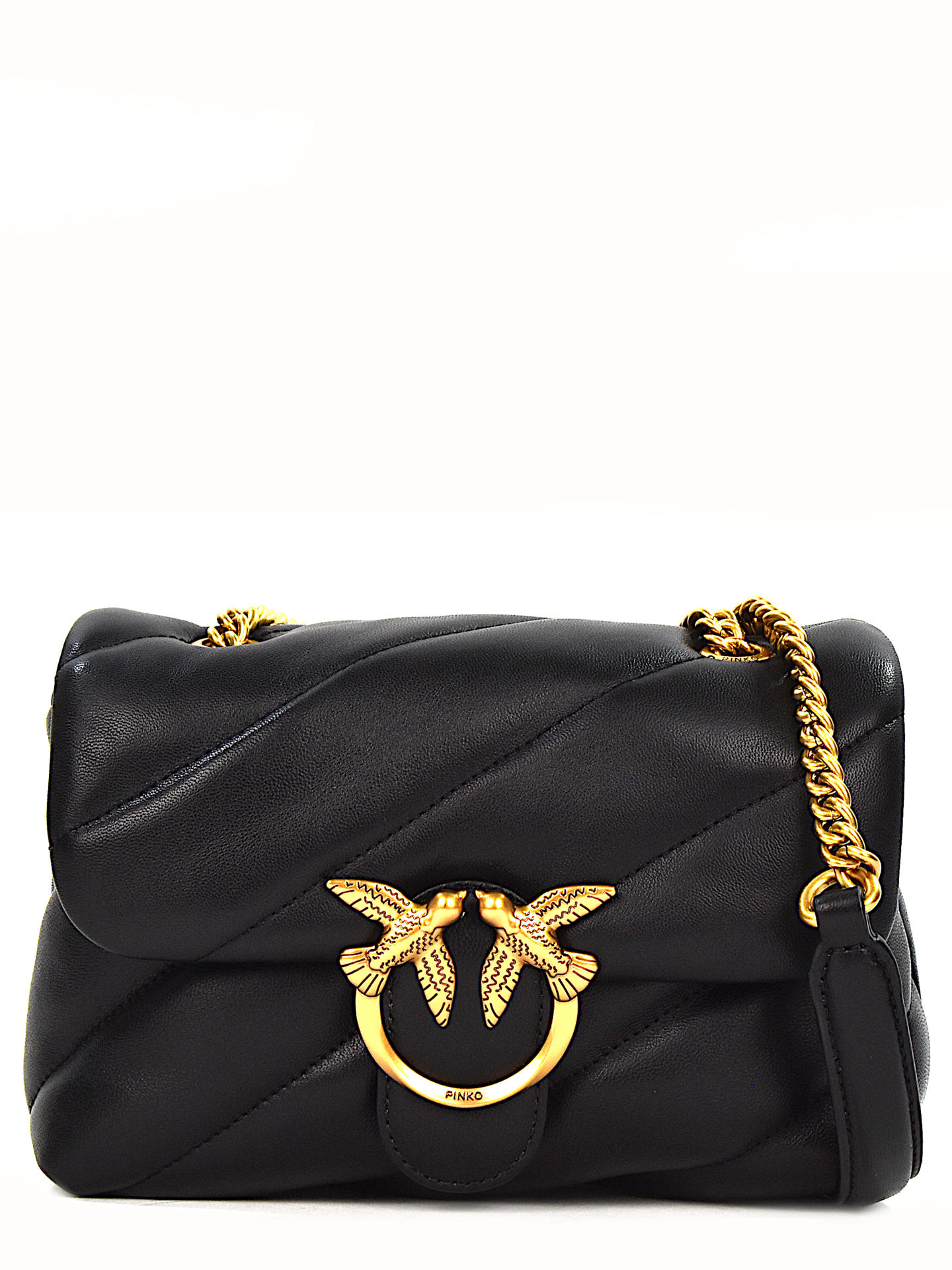 BORSA PINKO 100039A NERO/ORO