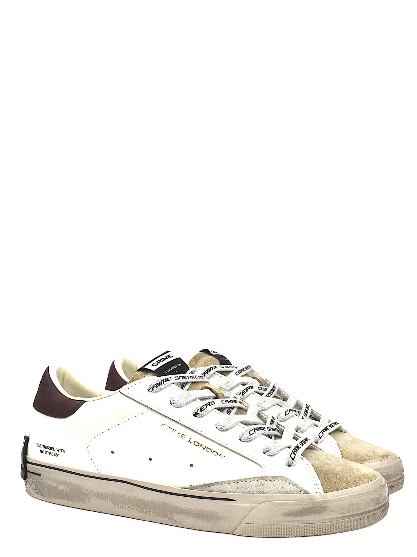 SNEAKERS CRIME LONDON 10051 BIANCO