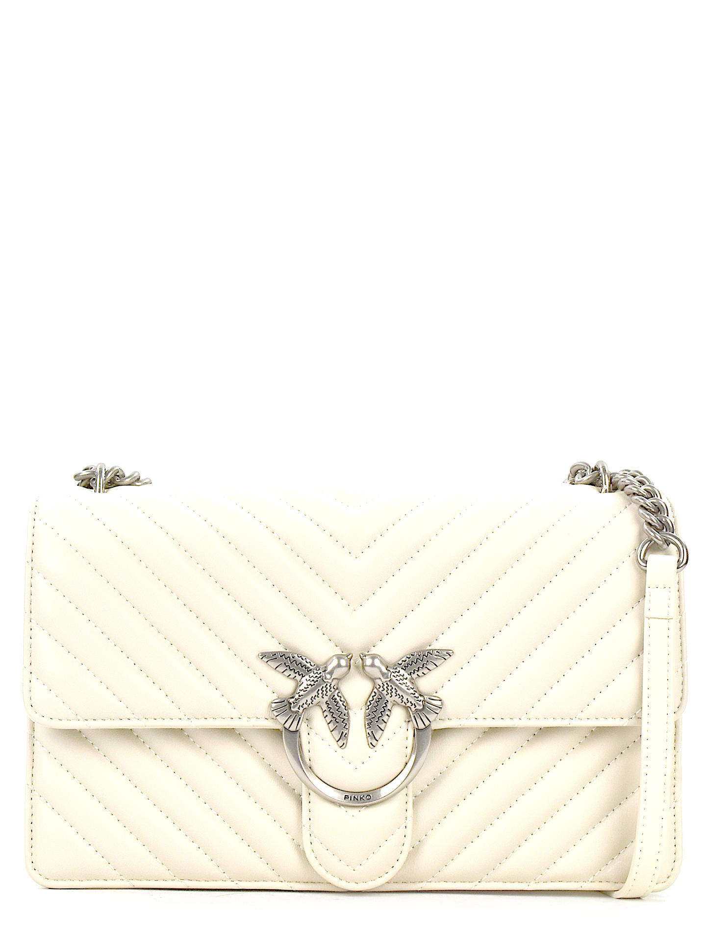 BORSA PINKO 100941 BIANCO/ARGENTO