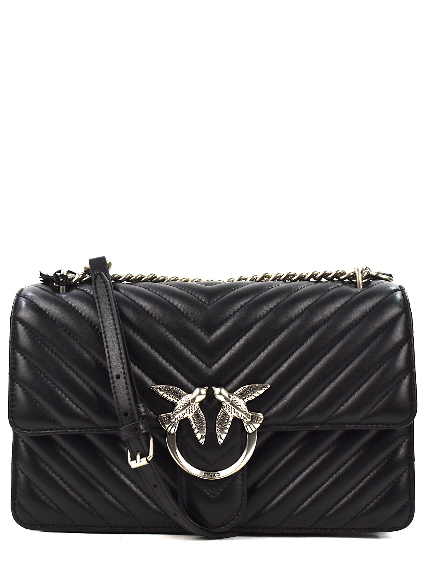 BORSA PINKO 100941 NERO/ARGENTO