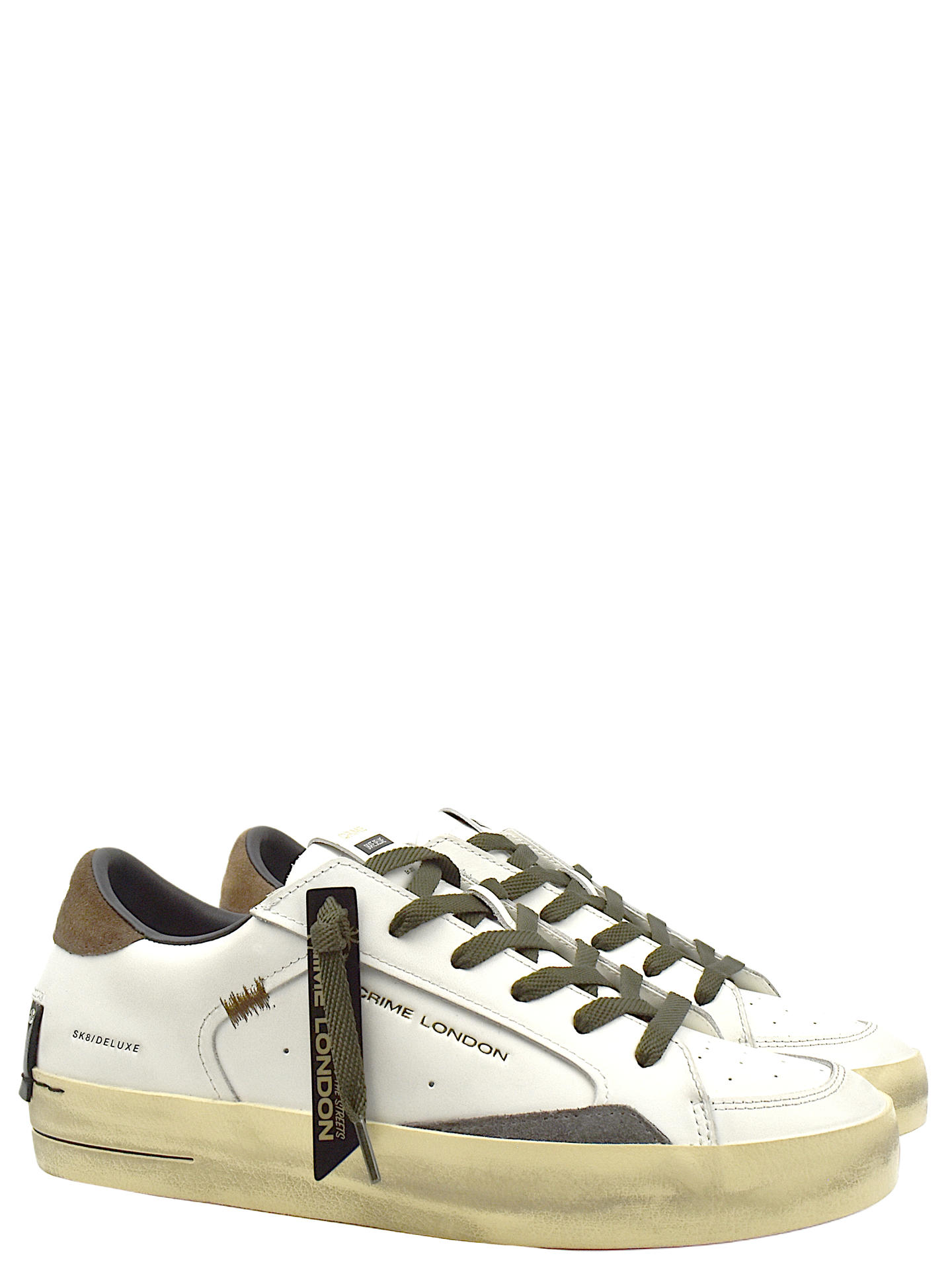 SNEAKERS CRIME LONDON 10109 BIANCO