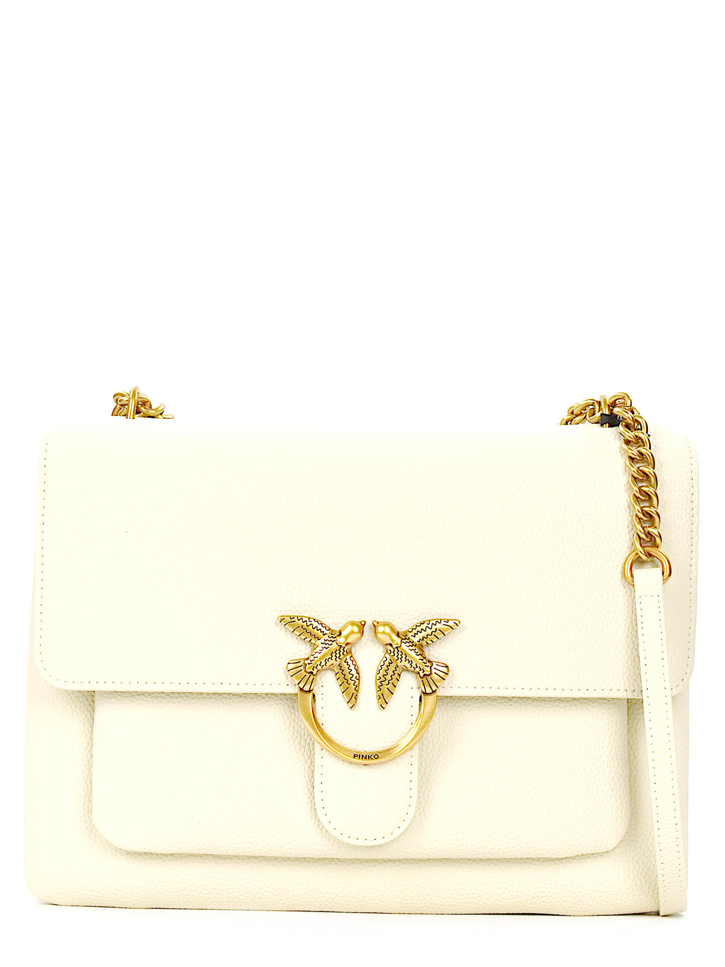 BORSA PINKO 104527 BIANCO/ORO