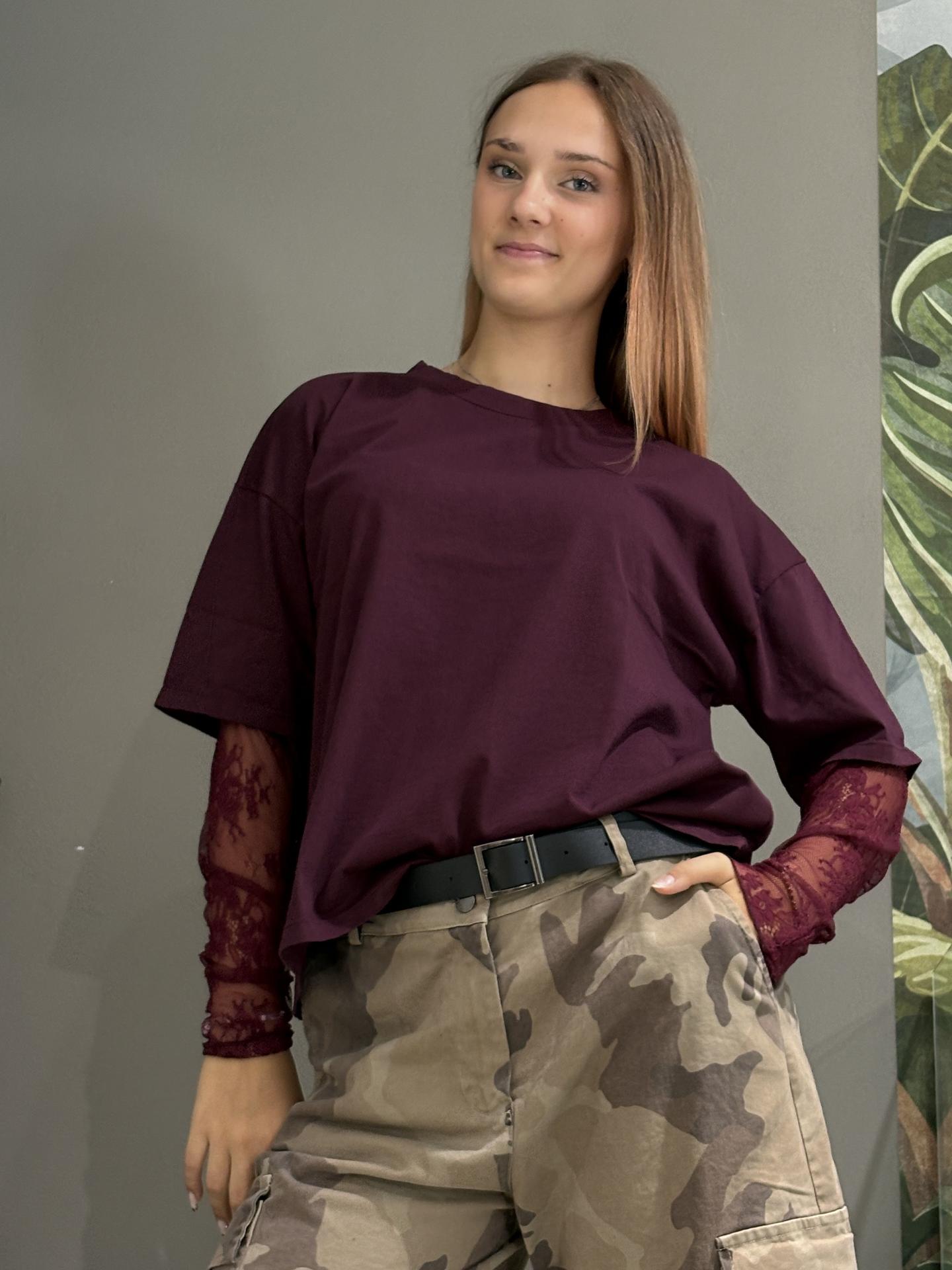 MAGLIA SUSY MIX 11073 BORDEAUX