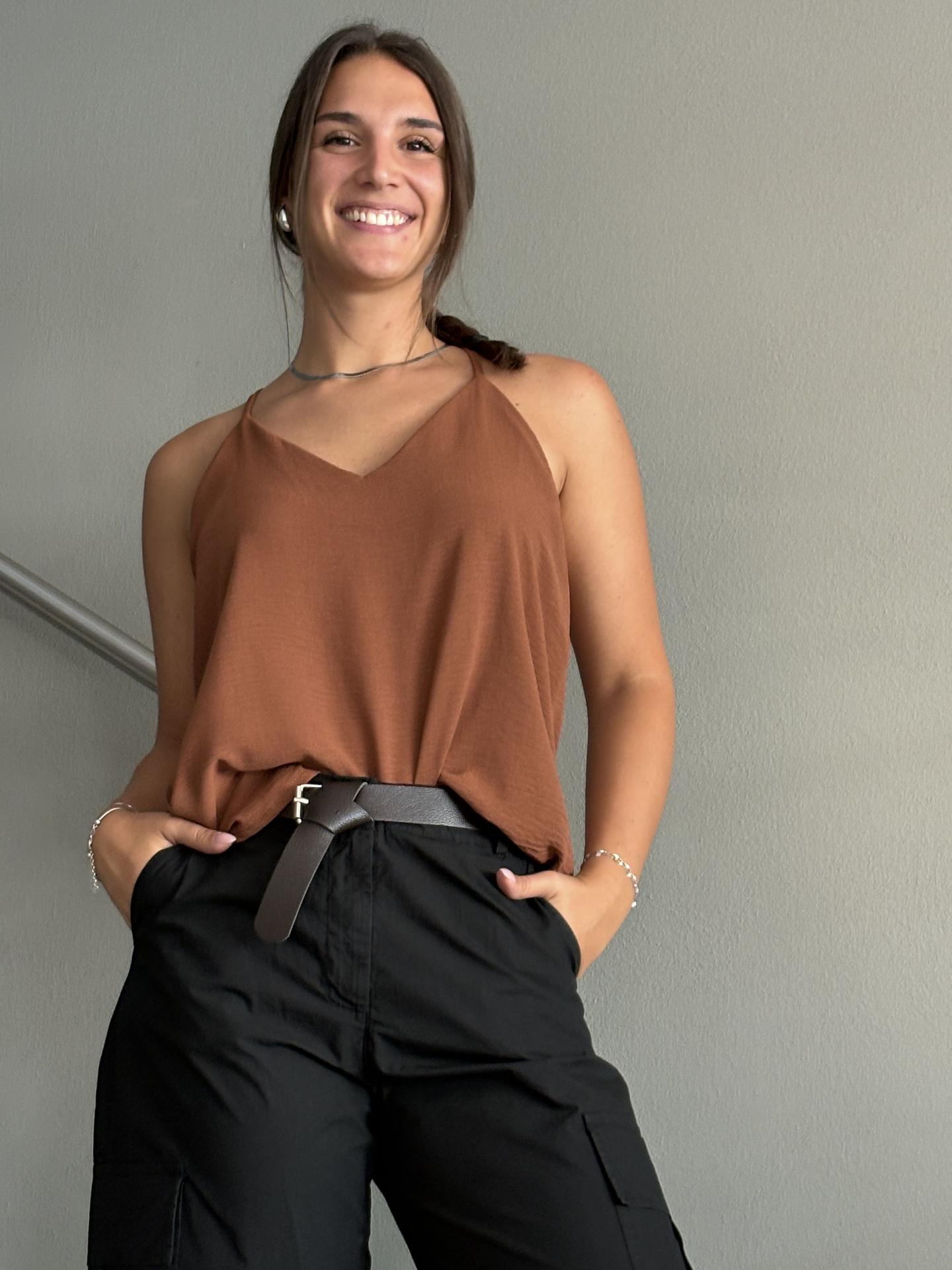 MAGLIA SUSY MIX 121026 MARRONE