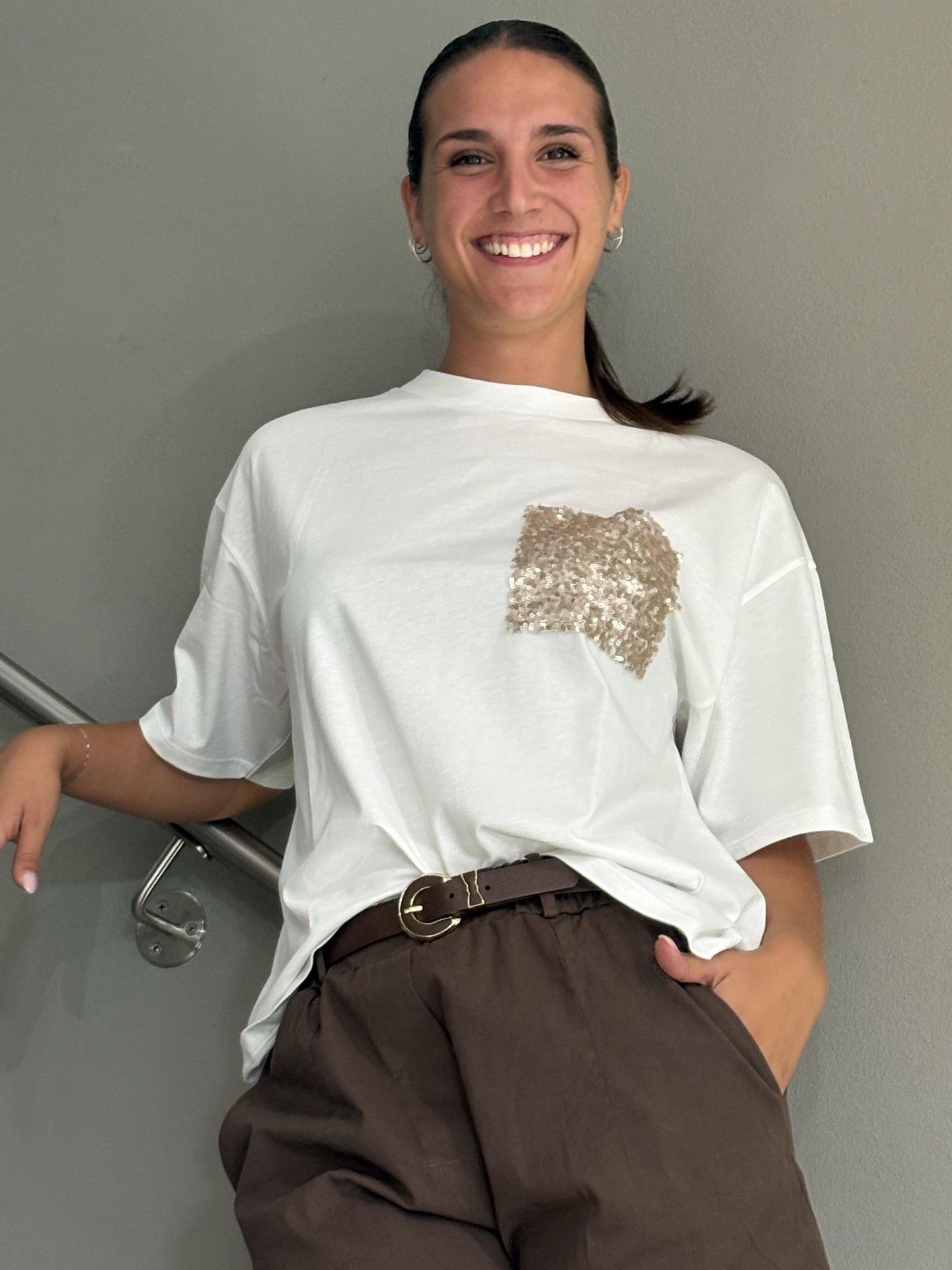 T-SHIRT SUSY MIX 12195 BIANCO