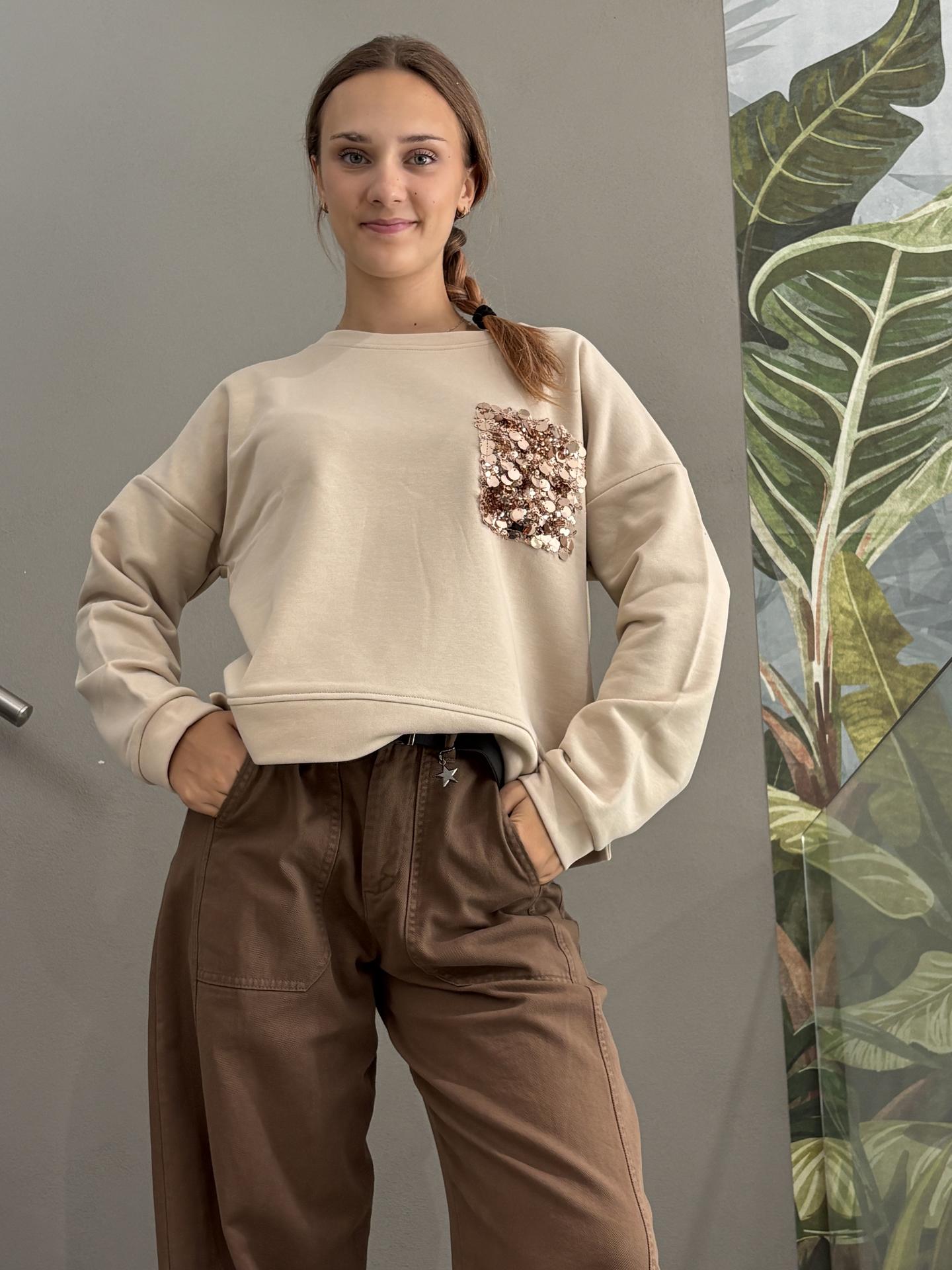 MAGLIA SUSY MIX 12327 BEIGE