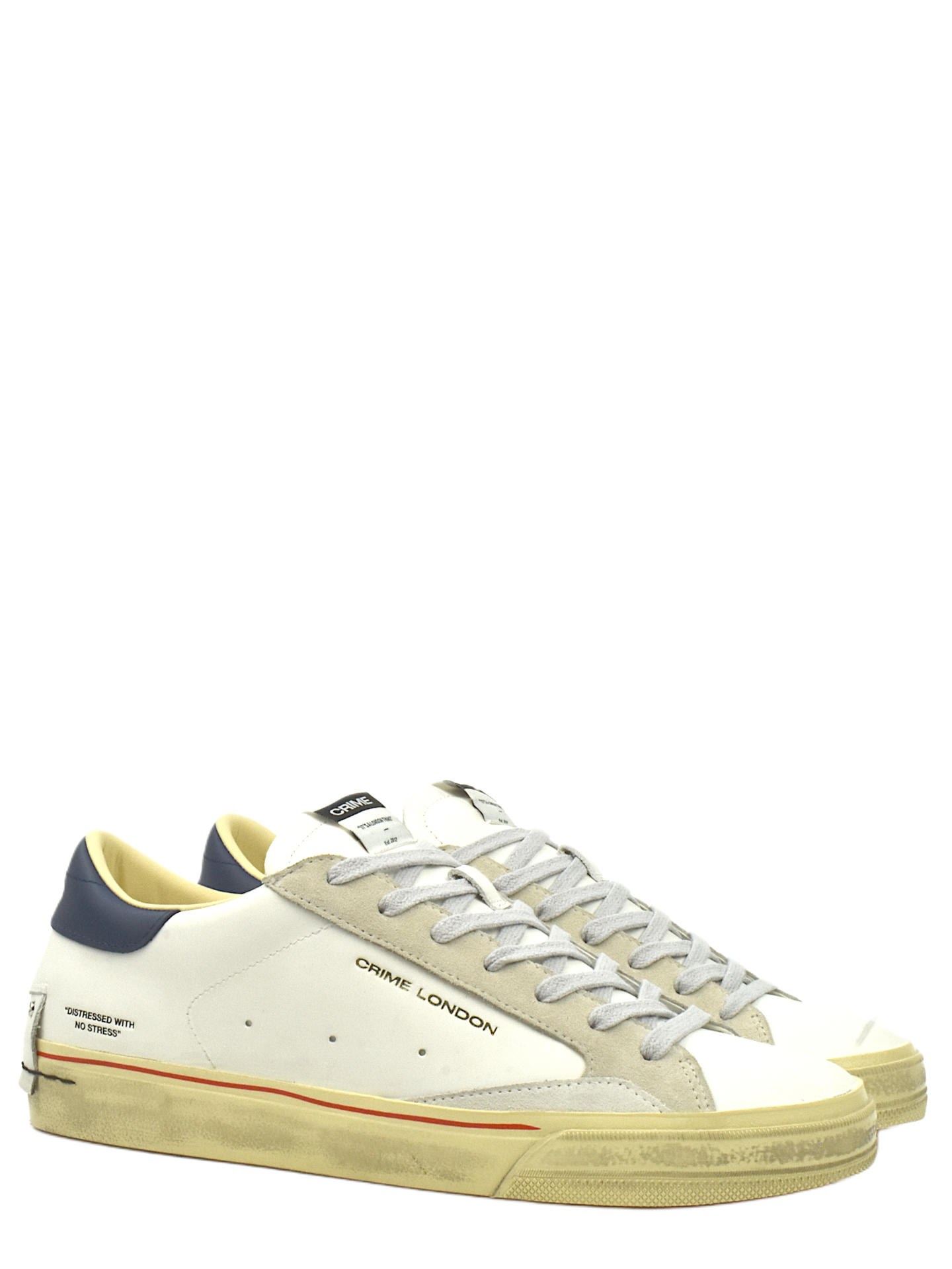 SNEAKERS CRIME LONDON 19055 BIANCO/BEIGE