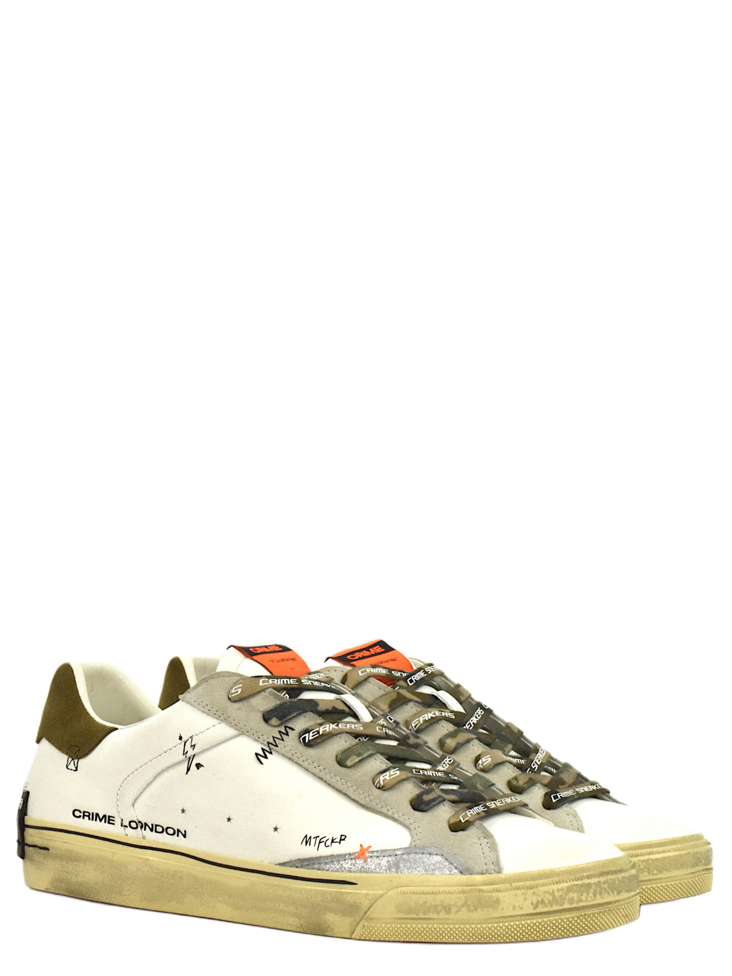 SNEAKERS CRIME LONDON 19071 BIANCO