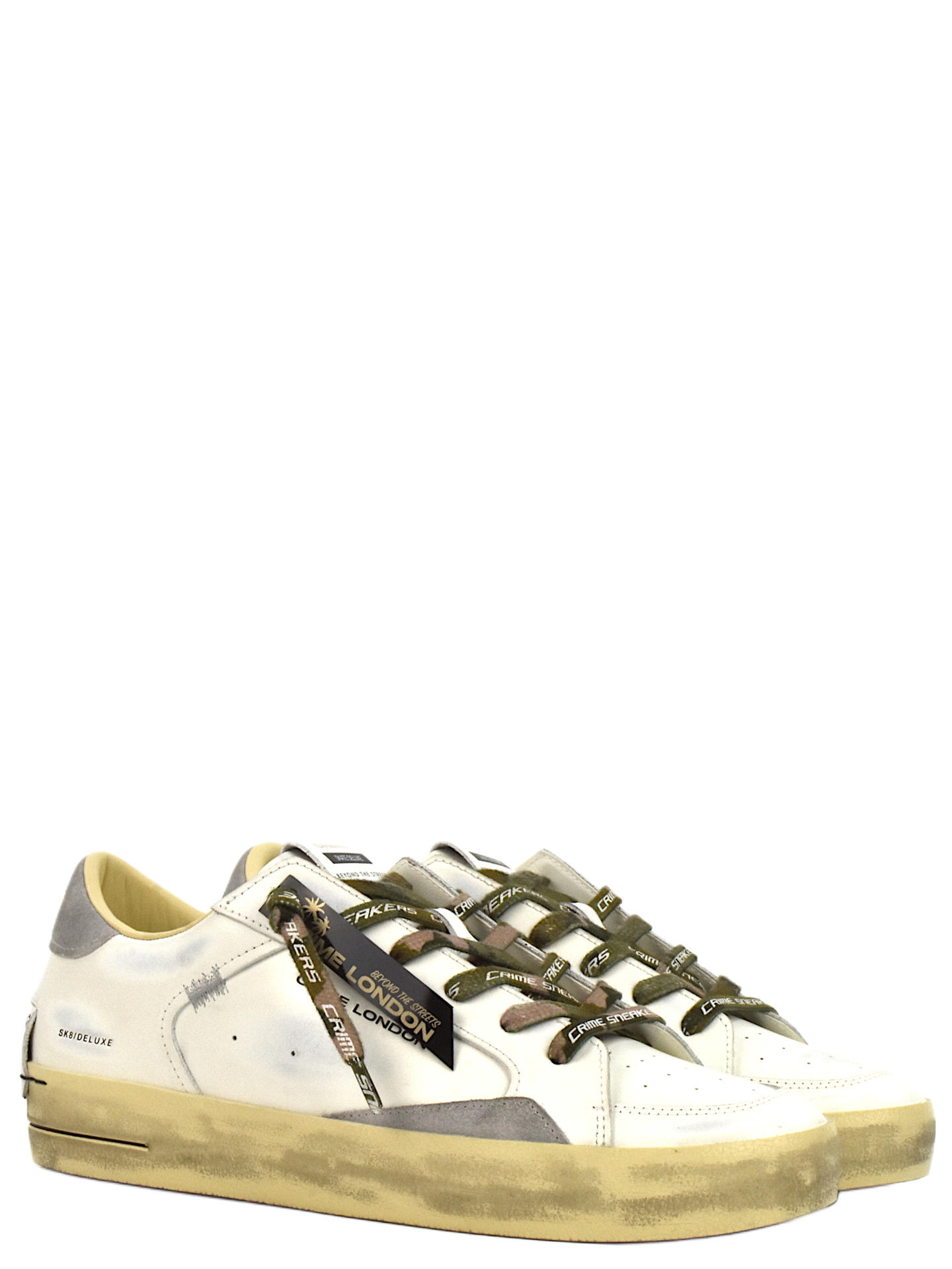 SNEAKERS CRIME LONDON 19108 BIANCO