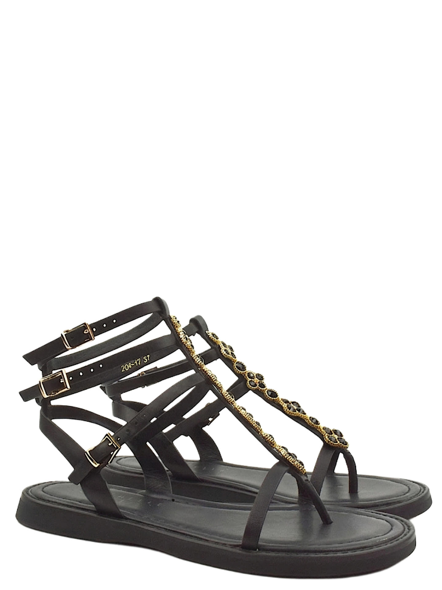 SANDALO BASSO EMANUELLE VEE 20417 NERO