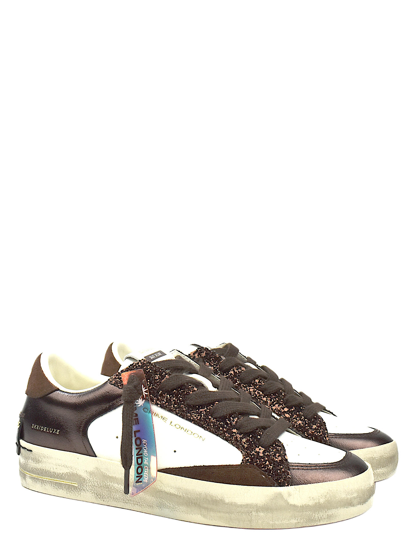 SNEAKERS CRIME LONDON 23103 BIANCO/MARRONE