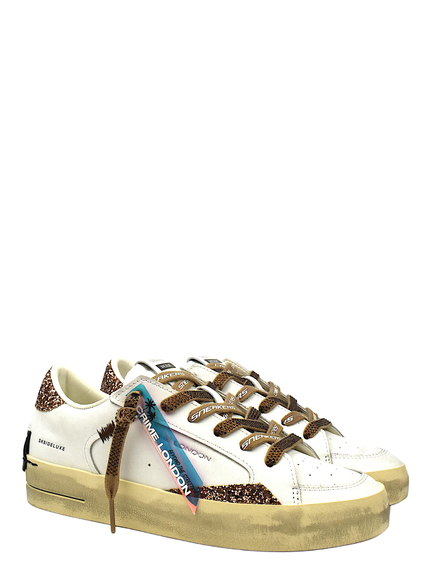 SNEAKERS CRIME LONDON 23104 BIANCO