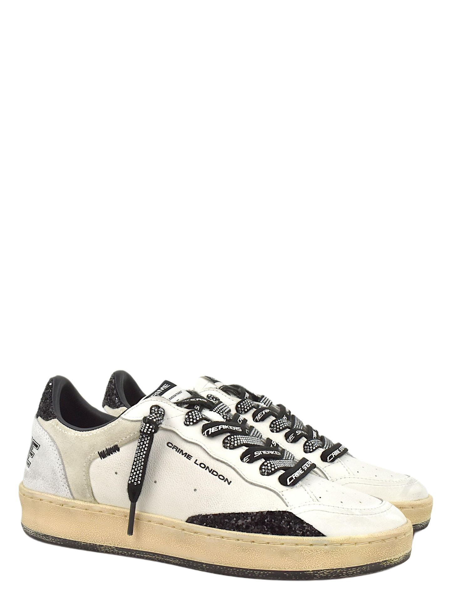 SNEAKERS CRIME LONDON 23201 BIANCO