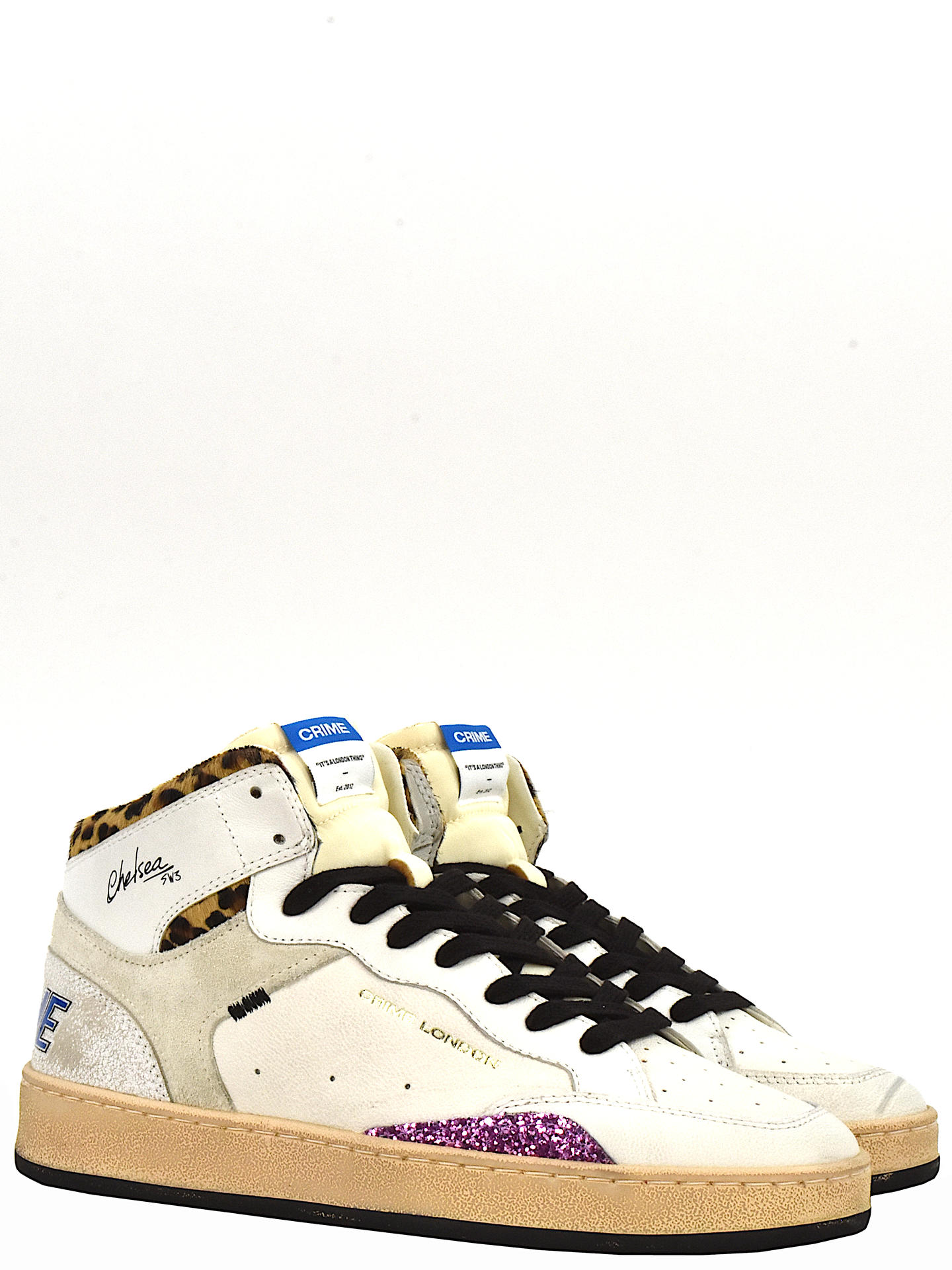 SNEAKERS CRIME LONDON 25232 BIANCO