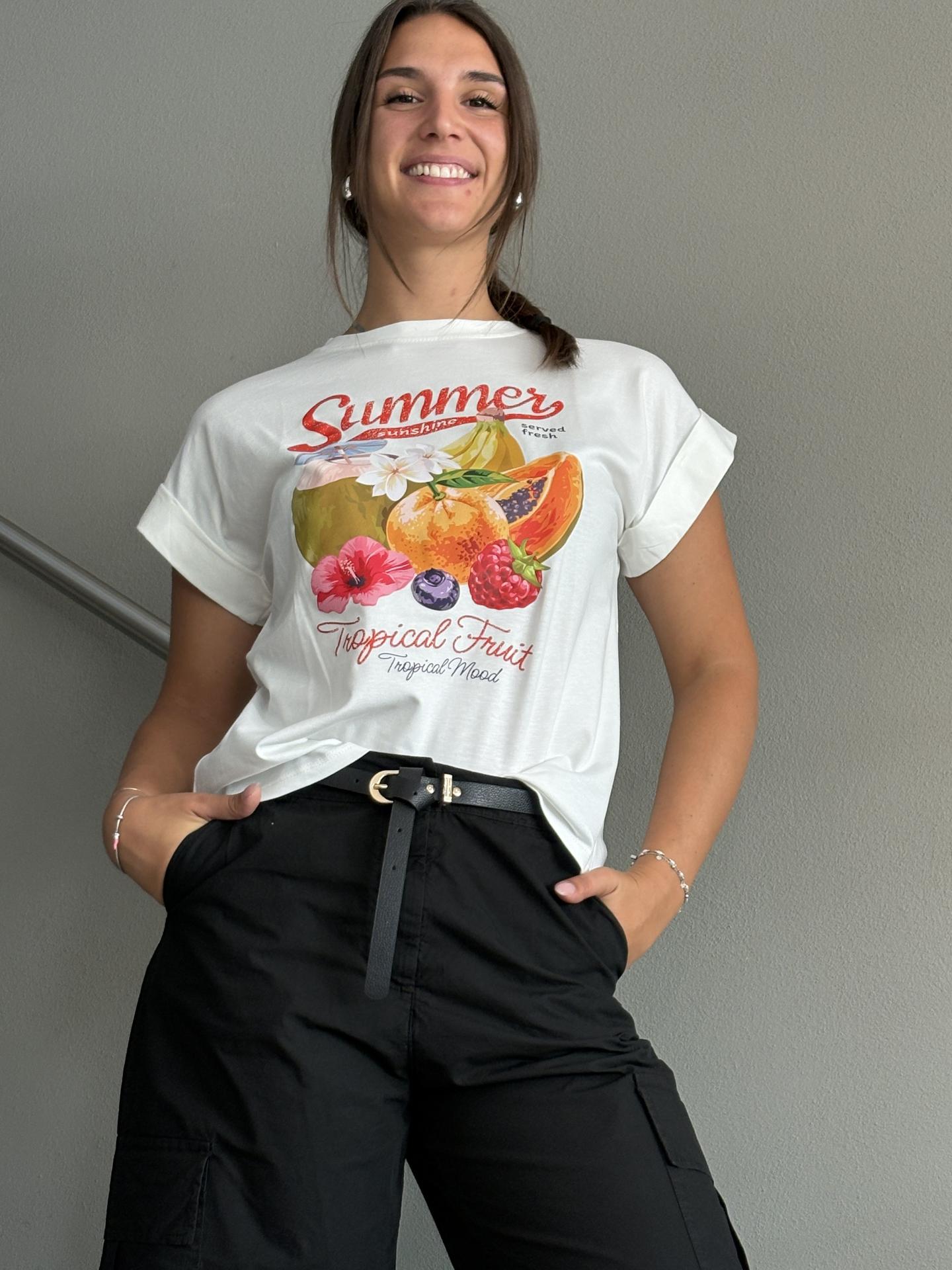 T-SHIRT SUSY MIX 252M BIANCO