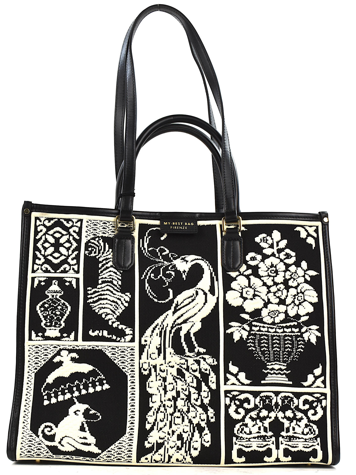 BORSA MY-BEST BAGS FIRENZE 259101 NERO/BIANCO