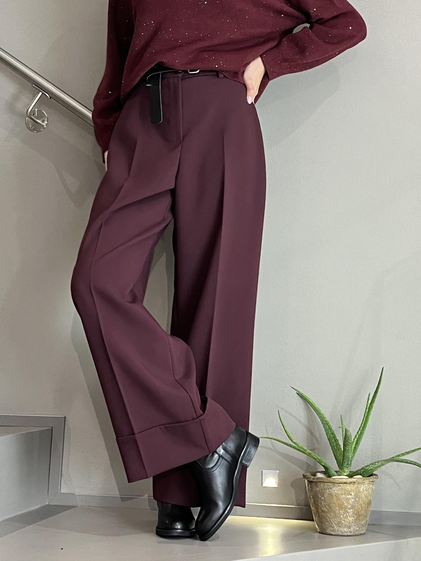 PANTALONE TENSIONE IN FIRENZE 25P4663 BORDEAUX