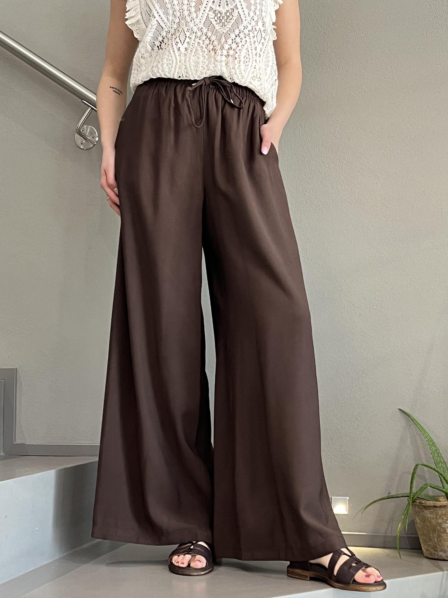 PANTALONE TENSIONE IN FIRENZE 25P7578 MARRONE