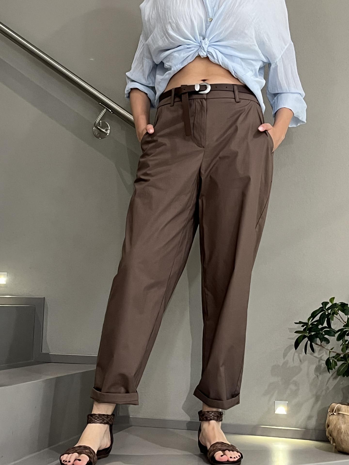 PANTALONE TENSIONE IN FIRENZE 25P7865 MARRONE
