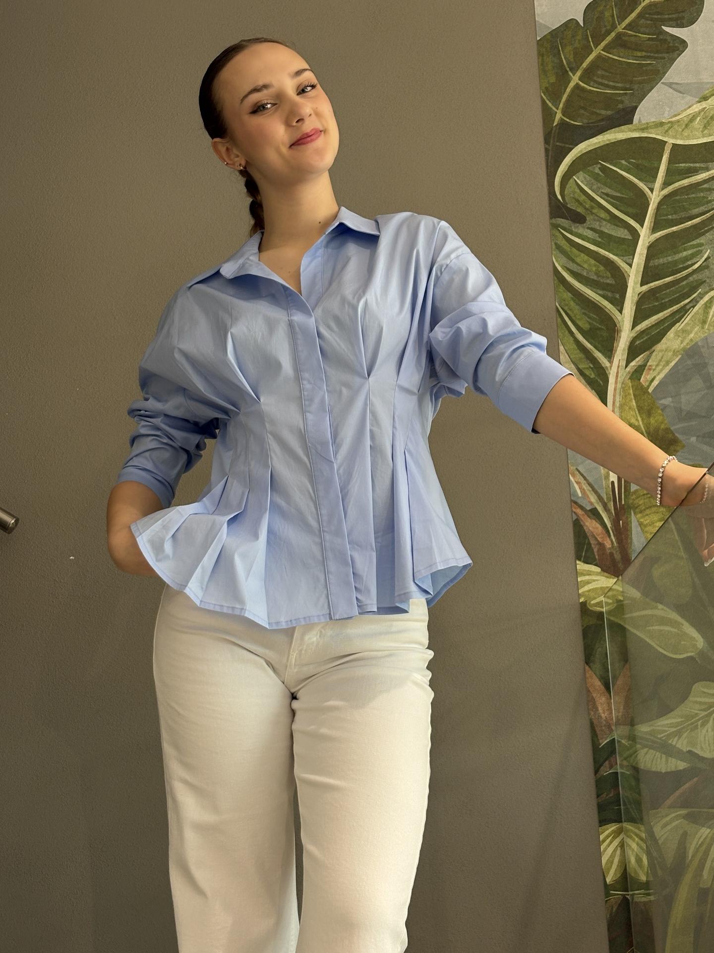 CAMICIA TENSIONE IN FIRENZE 26C4576 AZZURRO