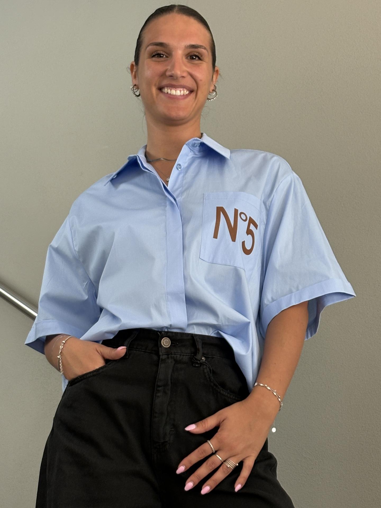 CAMICIA TENSIONE IN FIRENZE 26C5103 AZZURRO