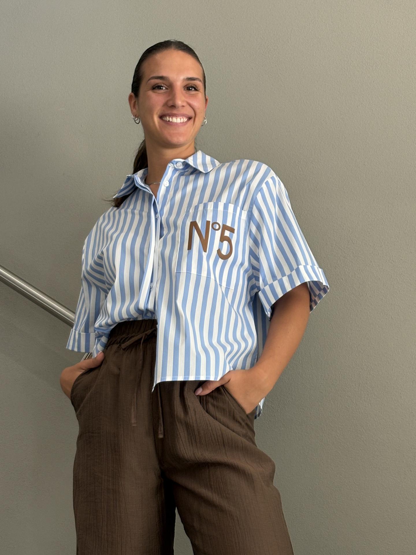 CAMICIA TENSIONE IN FIRENZE 26C5104 AZZURRO