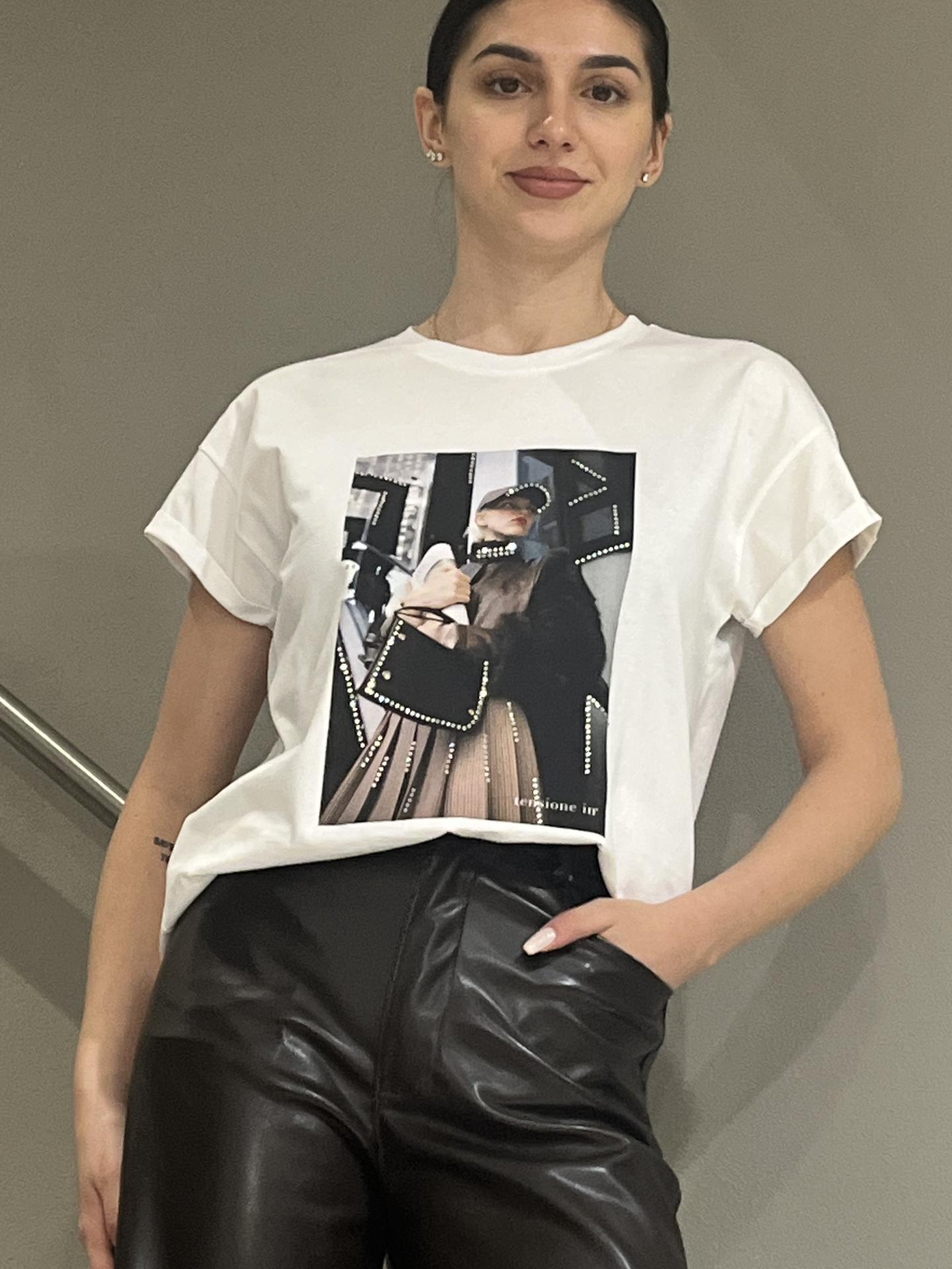 T-SHIRT TENSIONE IN FIRENZE 26M1349 BIANCO