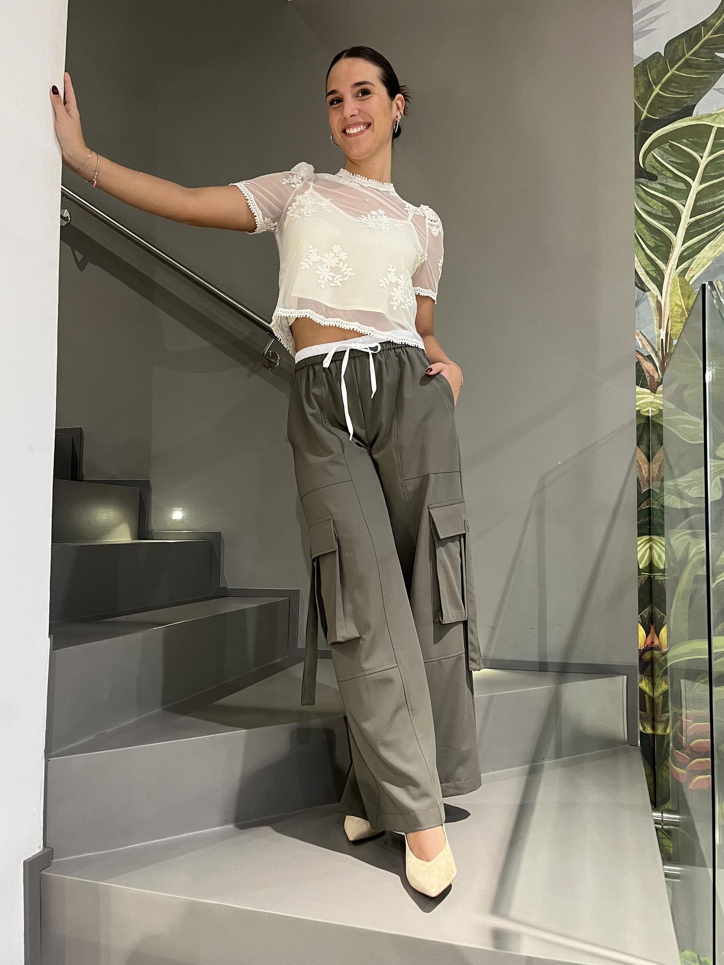 PANTALONE TENSIONE IN FIRENZE 26P3727 VERDE