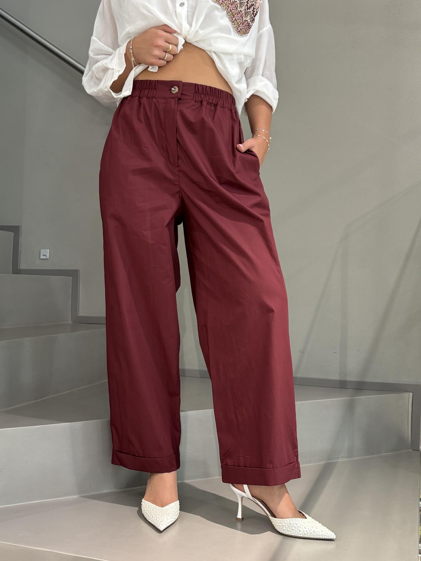PANTALONE TENSIONE IN FIRENZE 26P4936 BORDEAUX