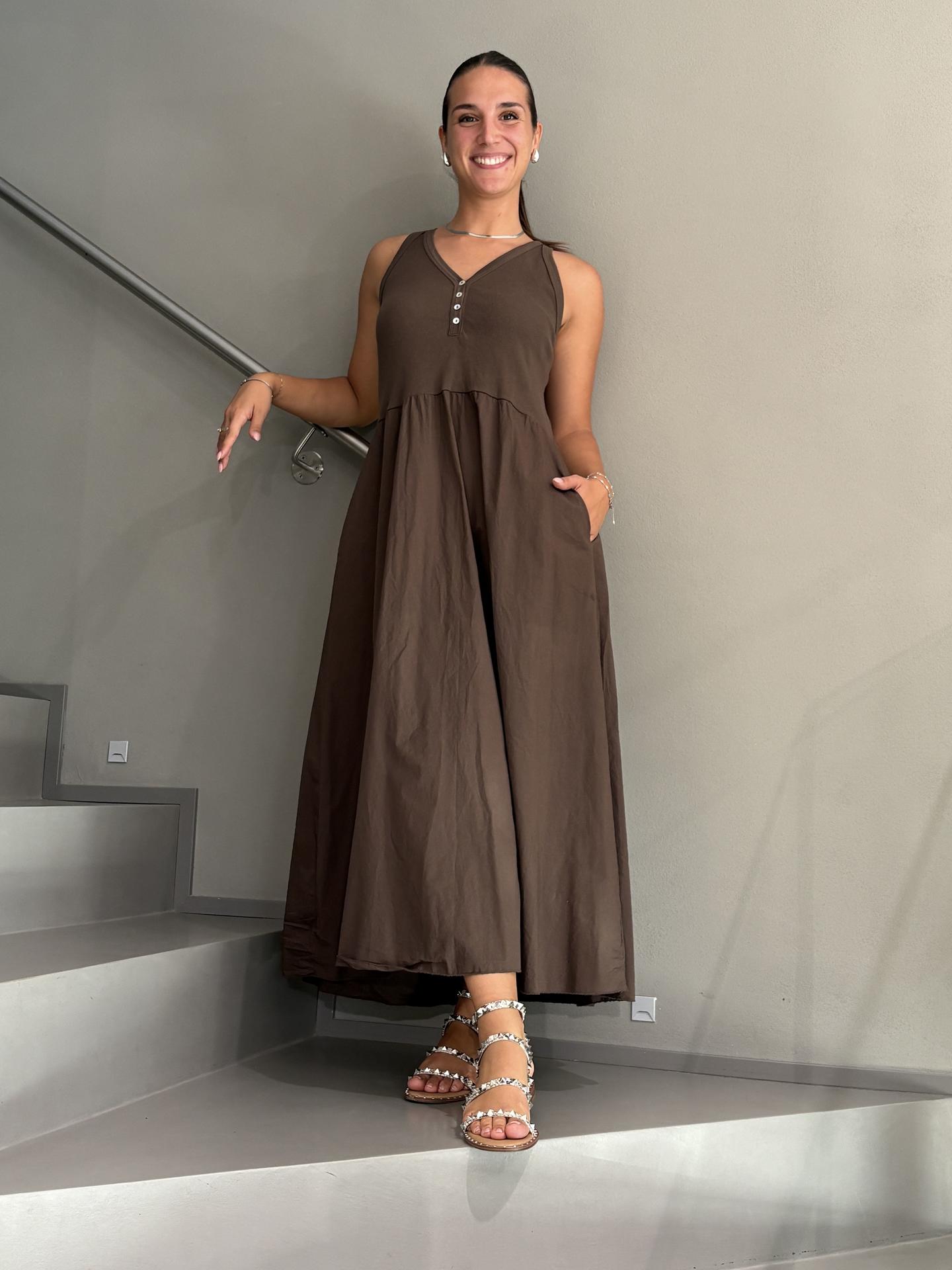 ABITO SUSY MIX 2738 MARRONE