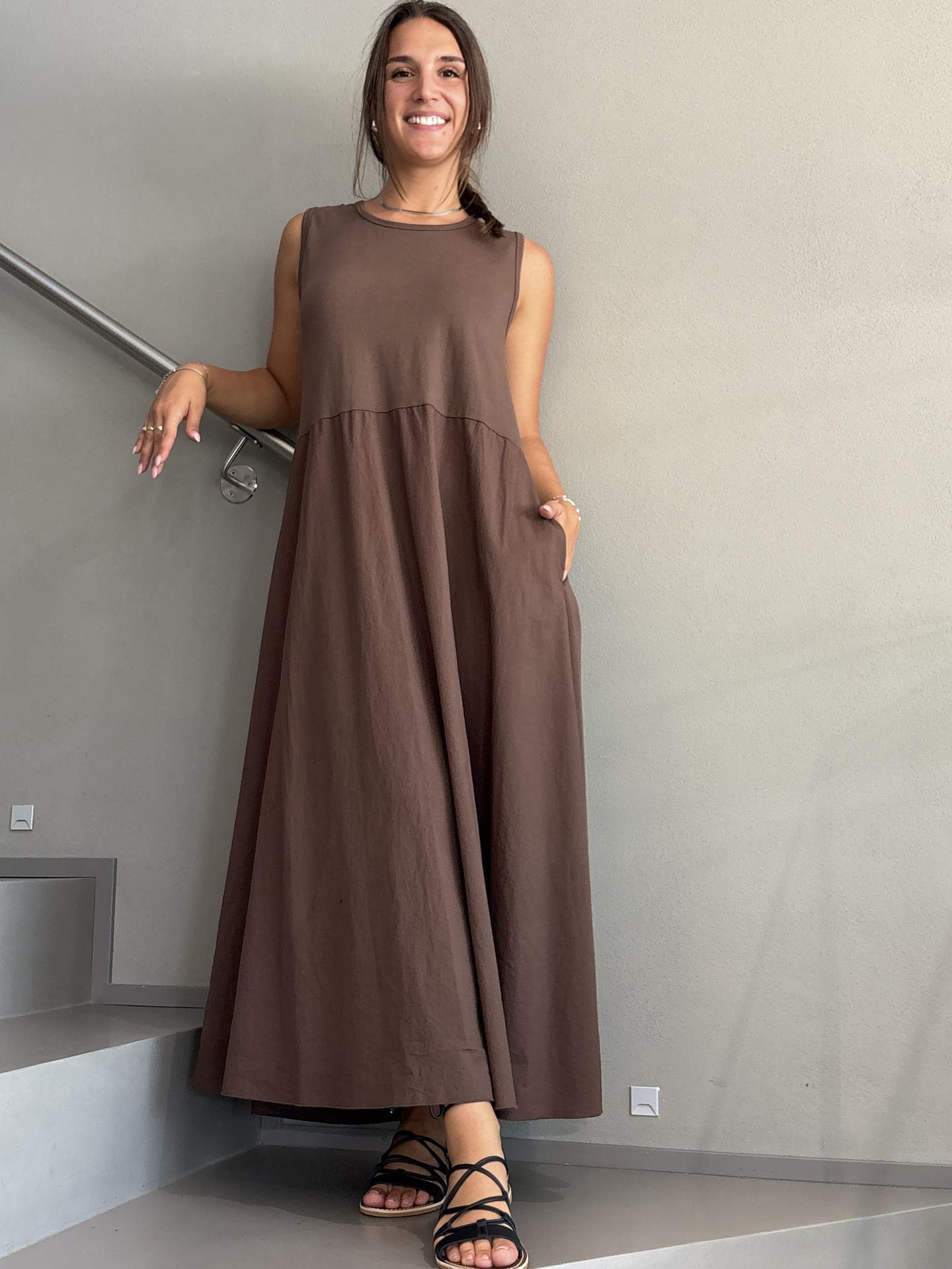 ABITO SUSY MIX 27451 MARRONE
