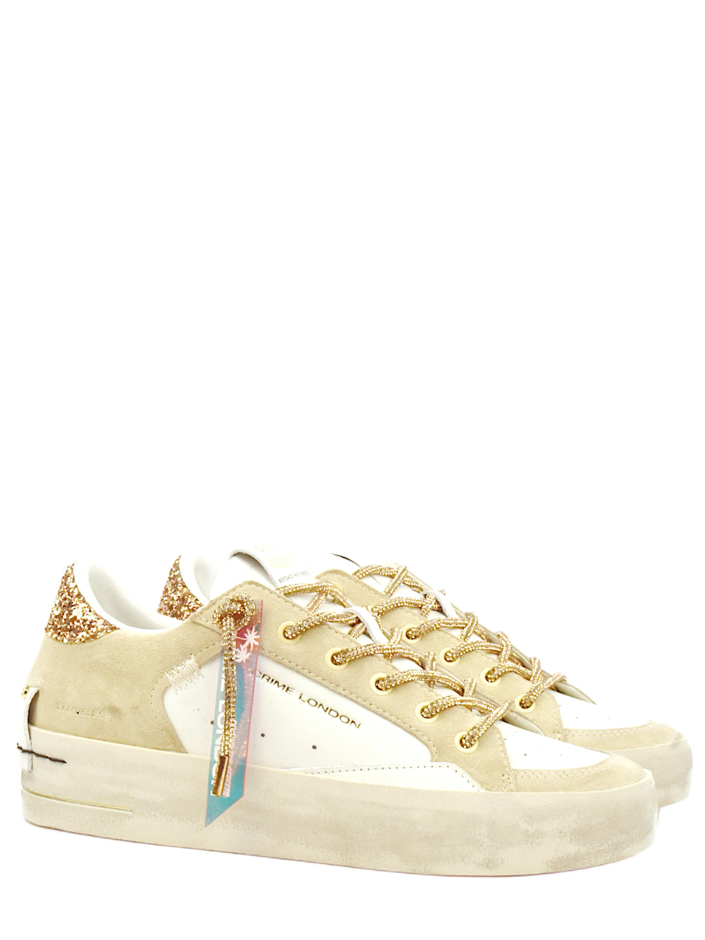 SNEAKERS CRIME LONDON 29154 BIANCO/BEIGE