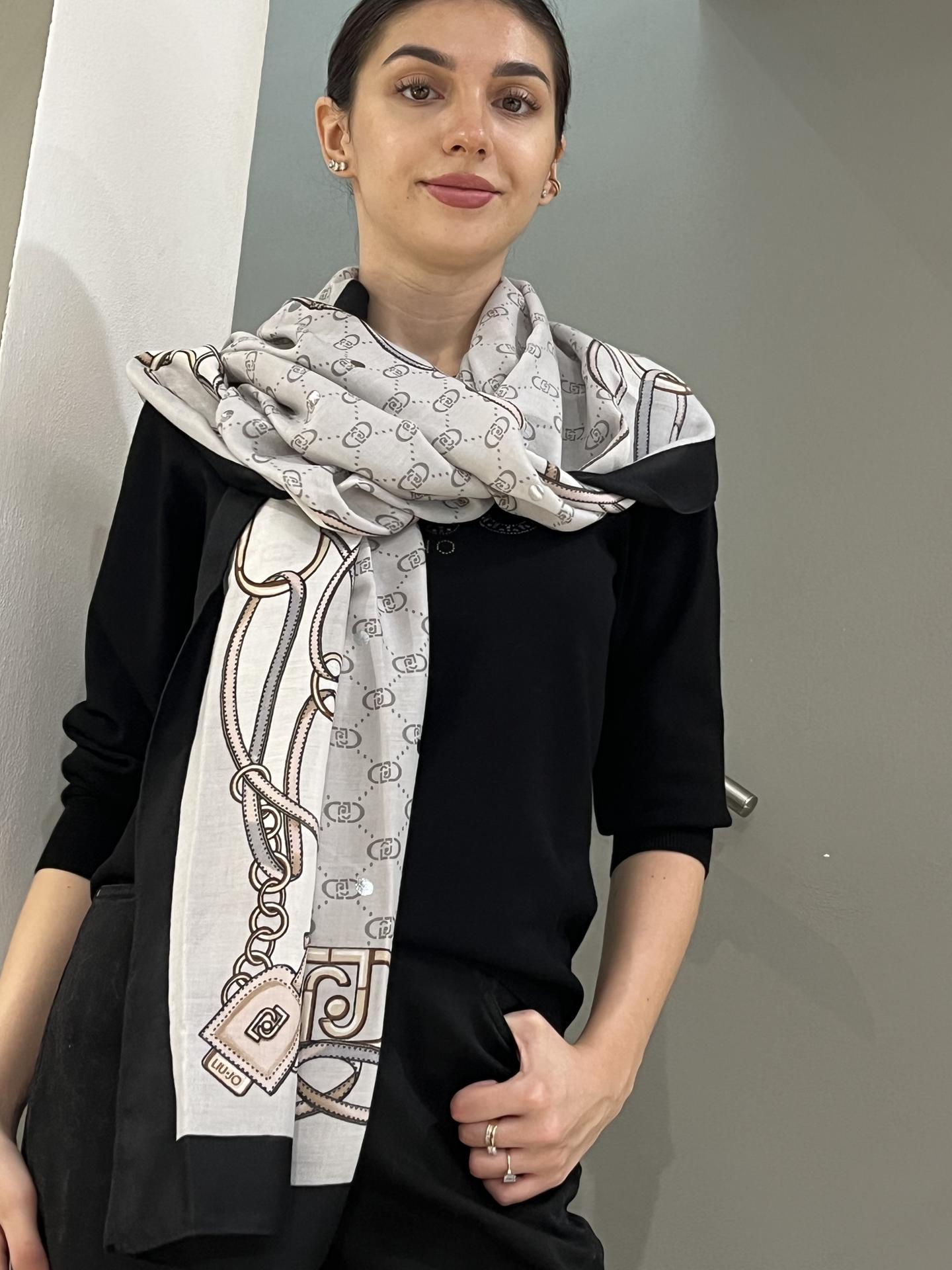 FOULARD LIU.JO ACCESSORIES 2F5079 GRIGIO