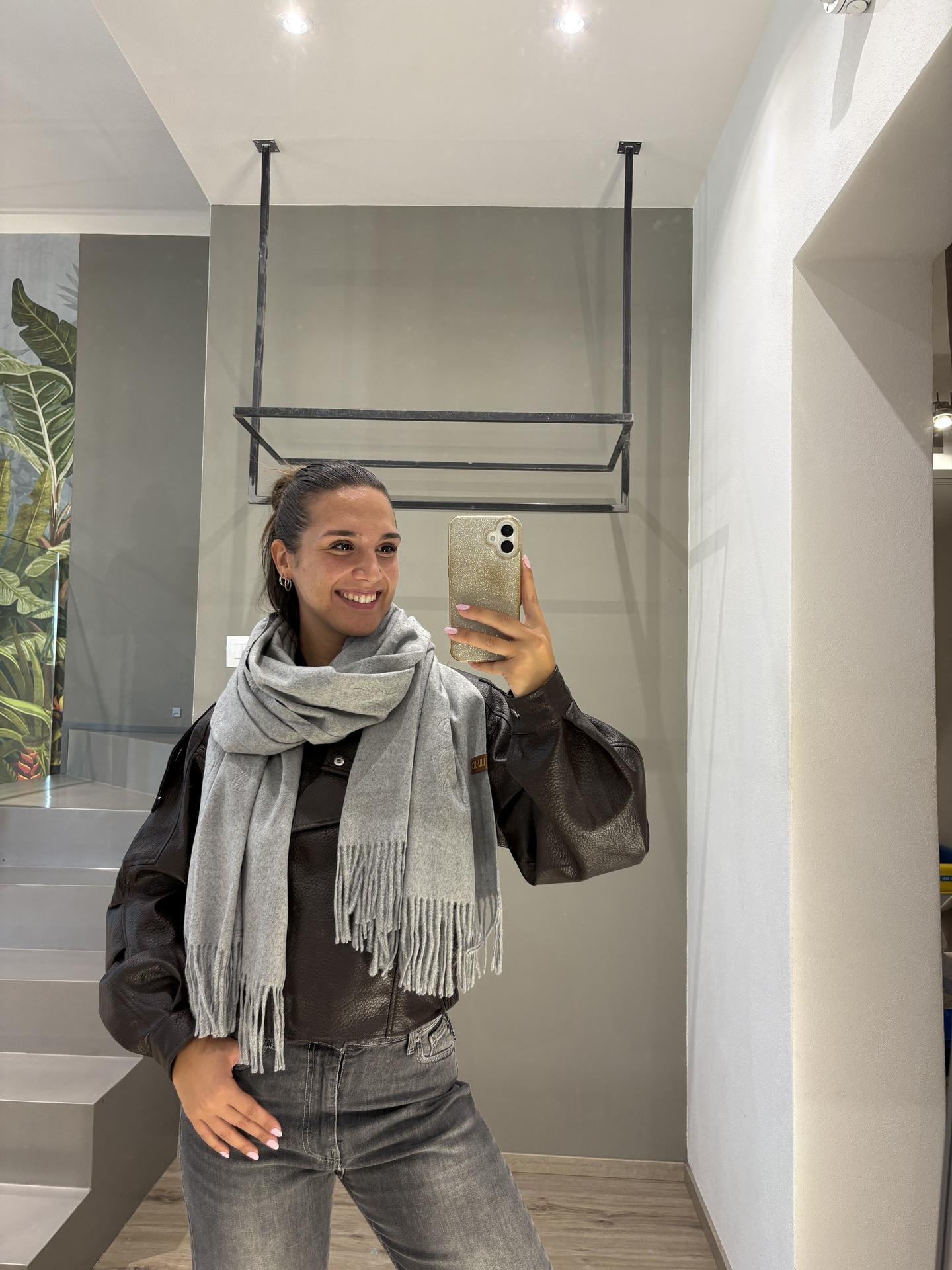 FOULARD LIU.JO ACCESSORIES 2F6033 GRIGIO