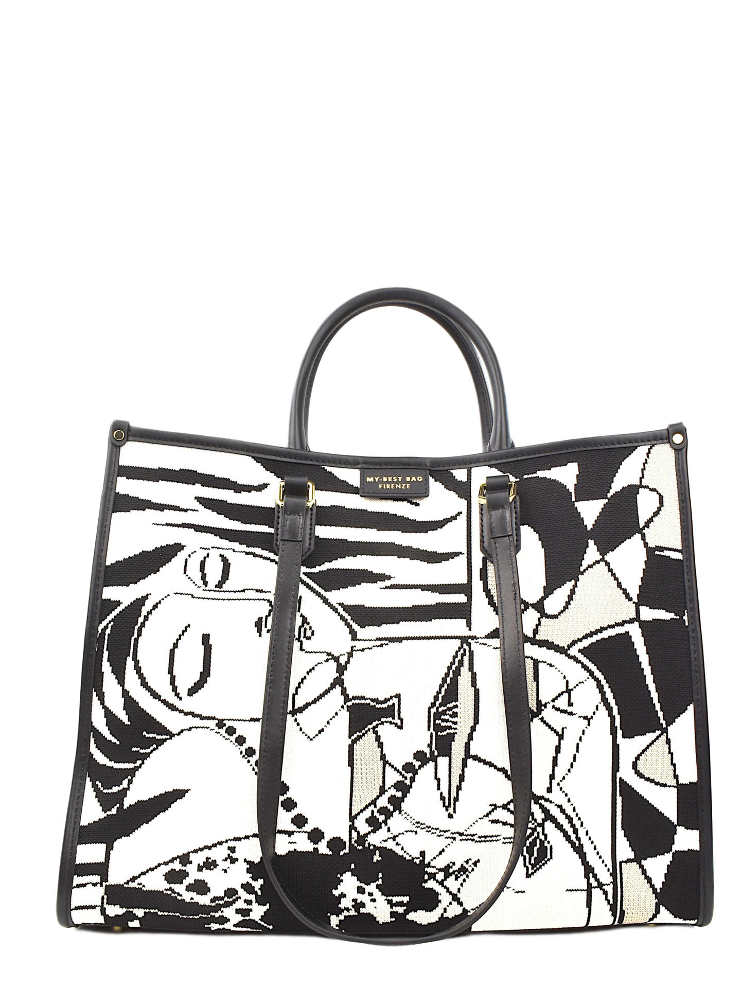 BORSA MY-BEST BAGS FIRENZE 3007 BIANCO/NERO