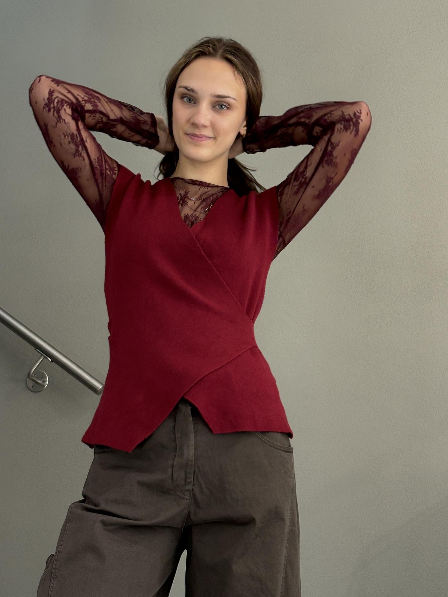 MAGLIA SUSY MIX 3137G BORDEAUX