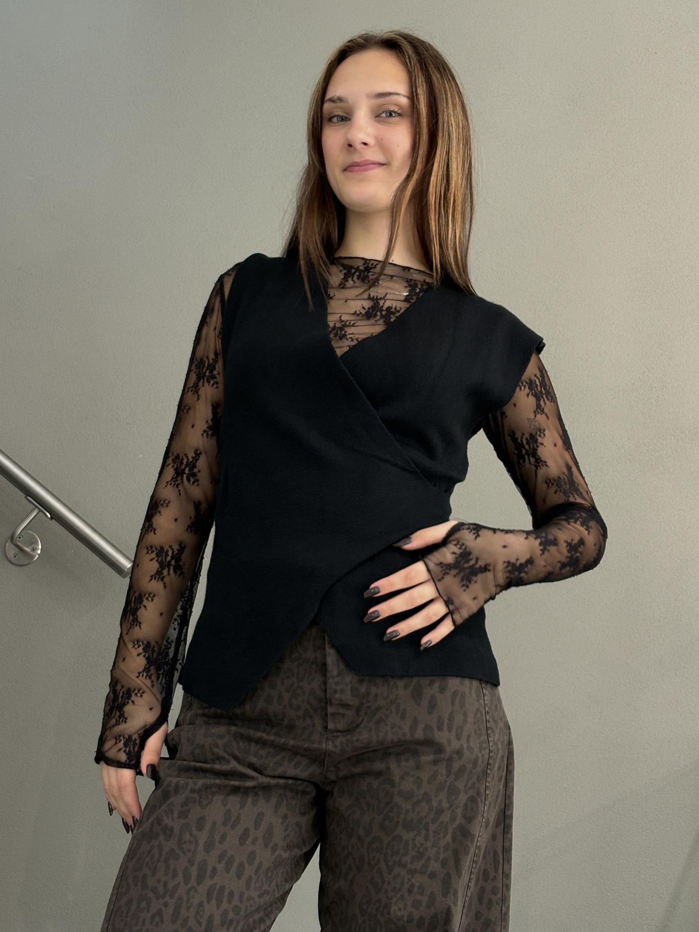 MAGLIA SUSY MIX 3137G NERO