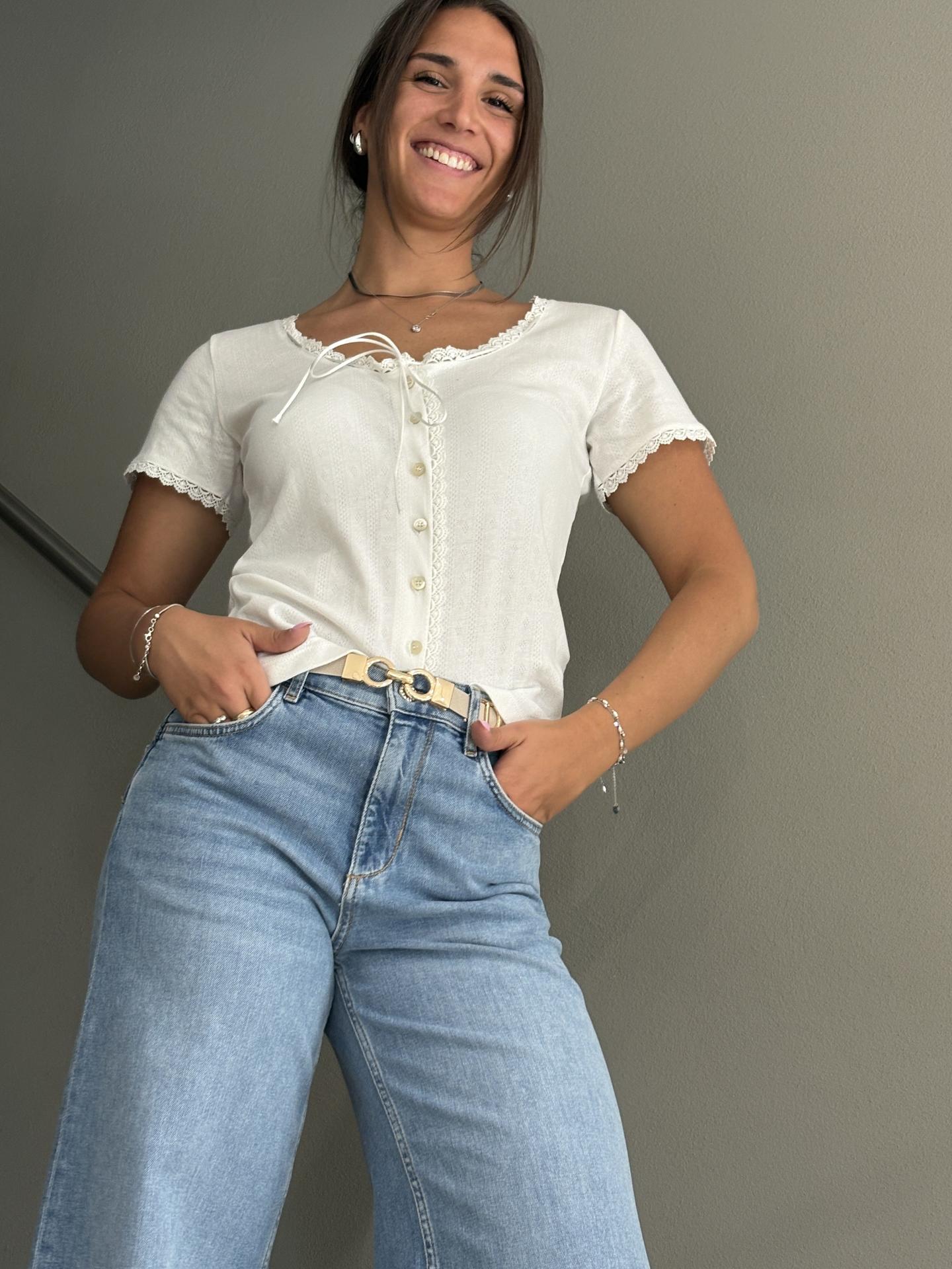 MAGLIA TENSIONE IN FIRENZE 39069 BIANCO