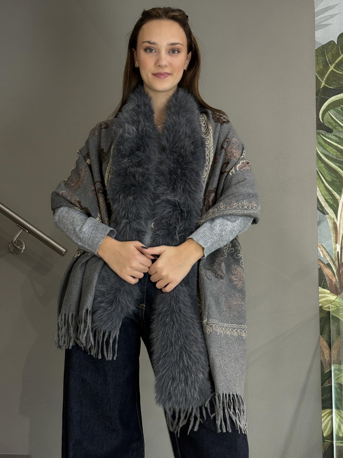 SCIARPA SUSY MIX 9717RE GRIGIO