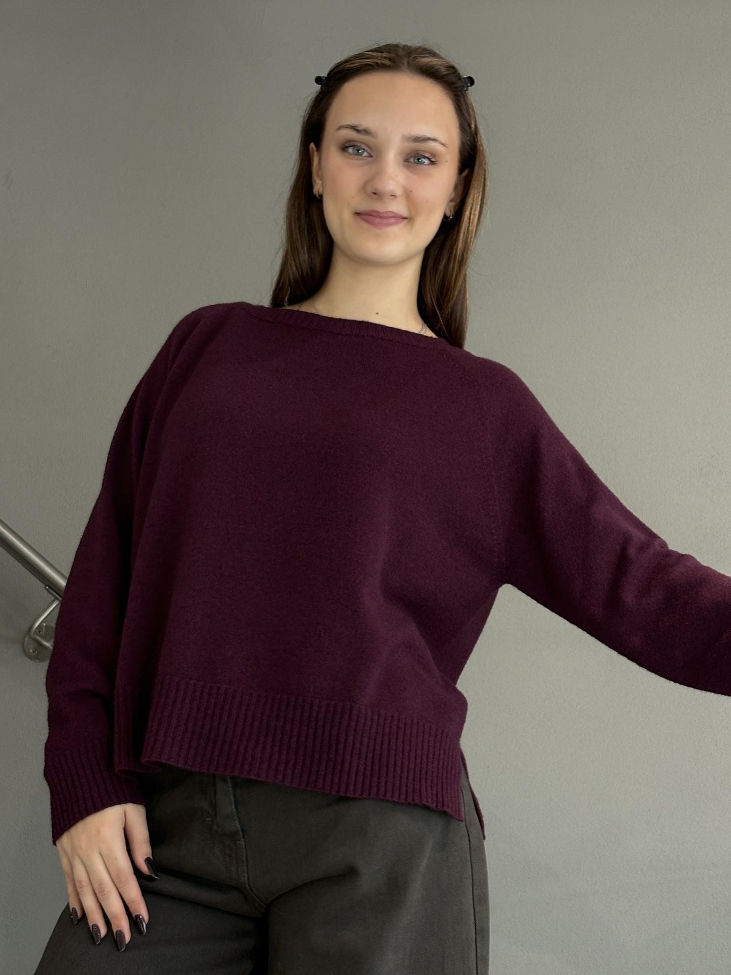 MAGLIA SUSY MIX AI51084C BORDEAUX