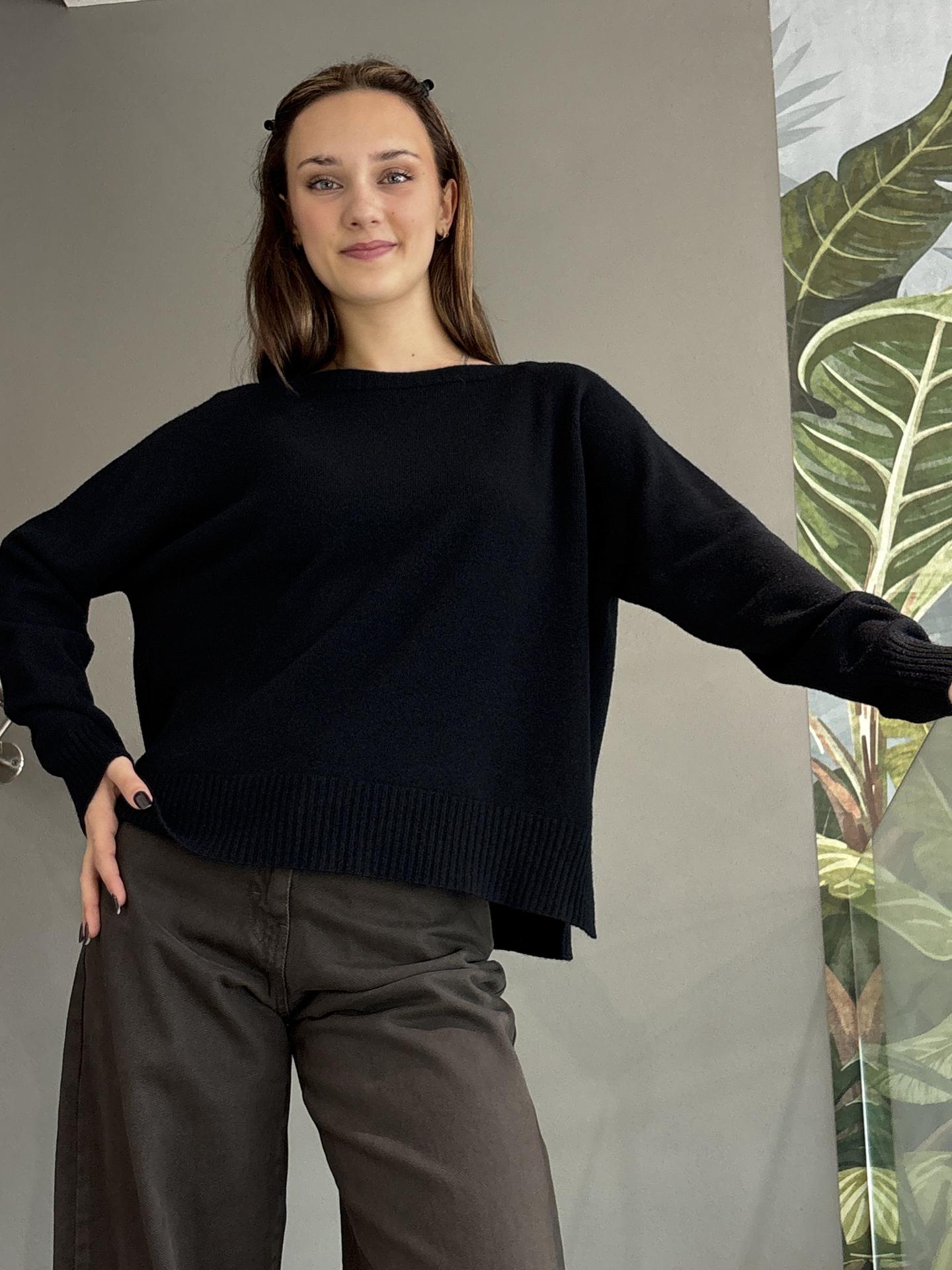 MAGLIA SUSY MIX AI51084C NERO
