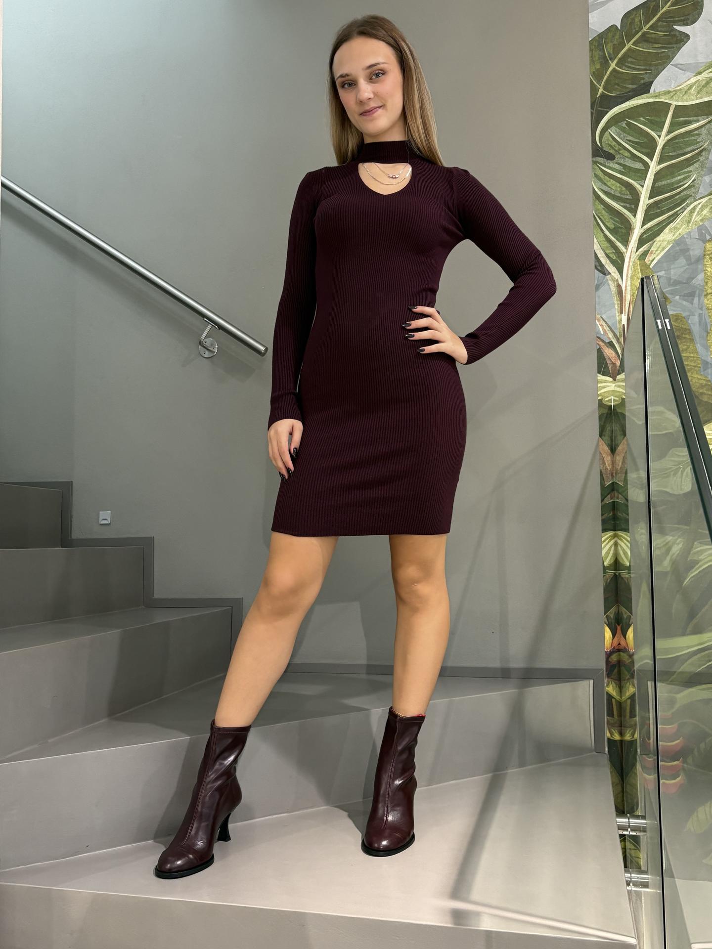 ABITO SUSY MIX AM340 BORDEAUX