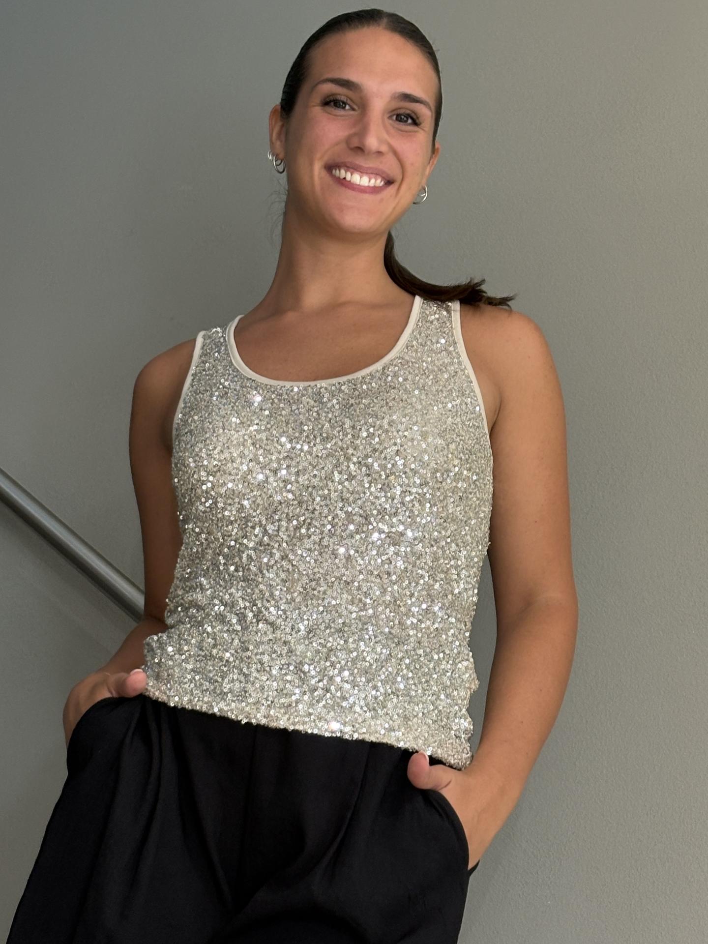 MAGLIA SUSY MIX C109 ARGENTO