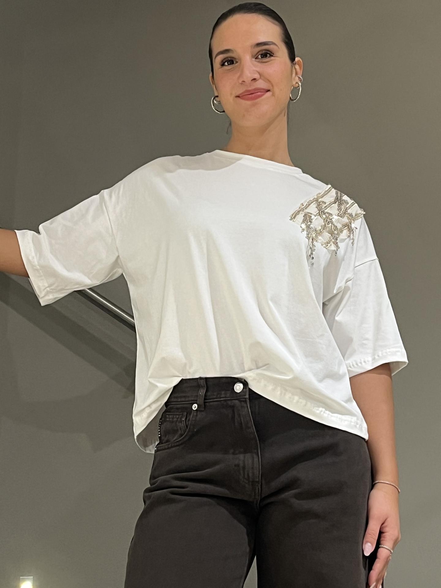 T-SHIRT HAVEONE CFWQ078 BIANCO