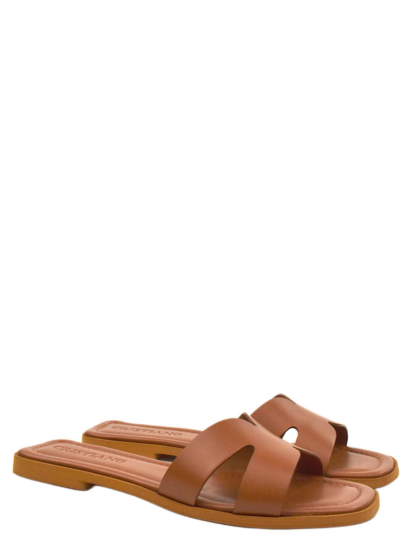 SANDALO BASSO CRISTIANO CR01N CUOIO