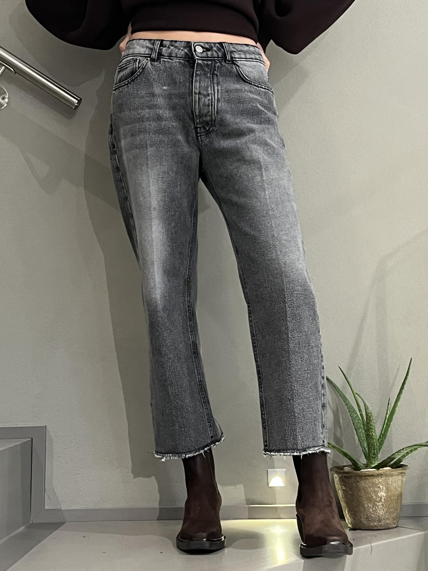 PANTALONE TENSIONE IN FIRENZE CROP06 GRIGIO